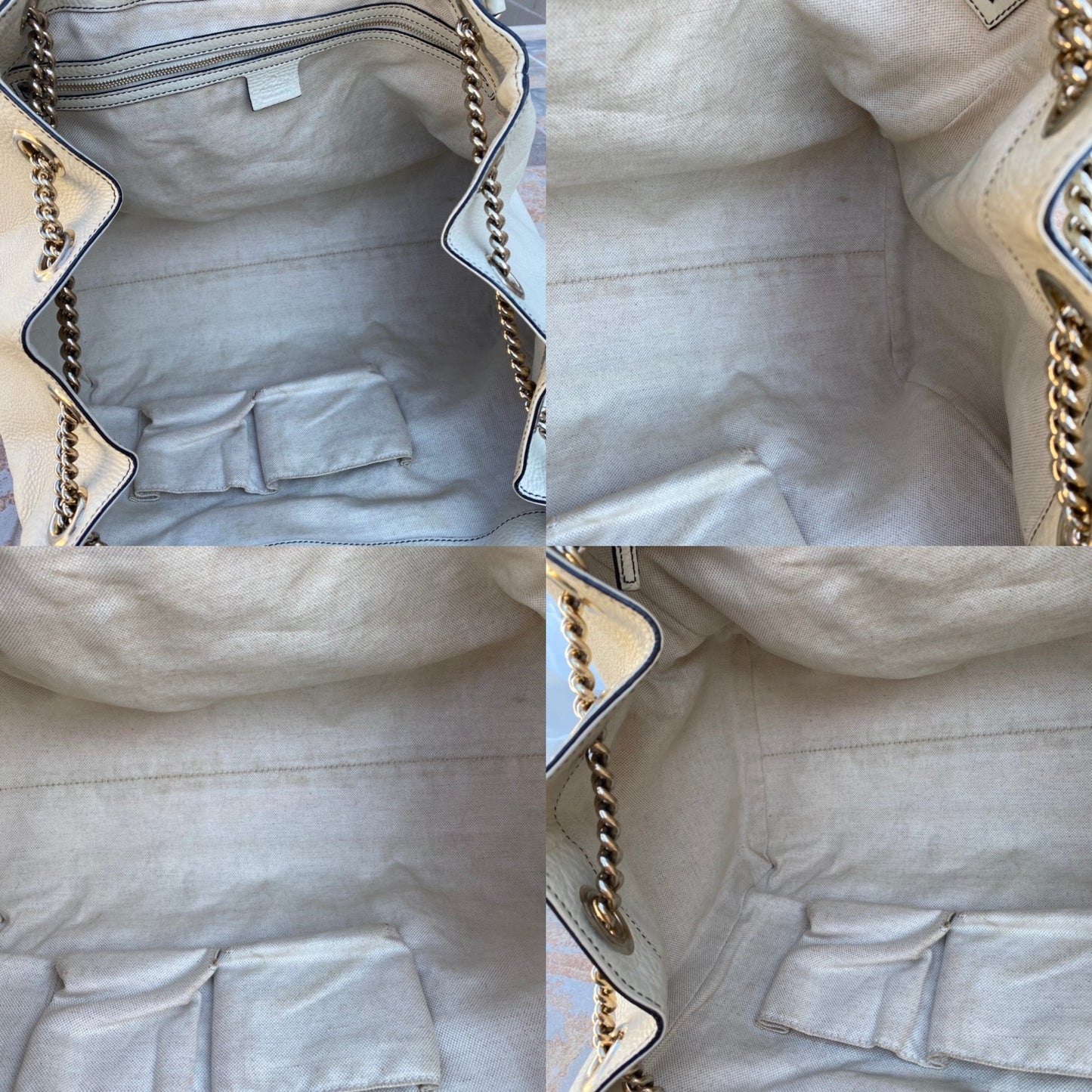Gucci Pebbled Leather Emily Chain Shoulder Bag