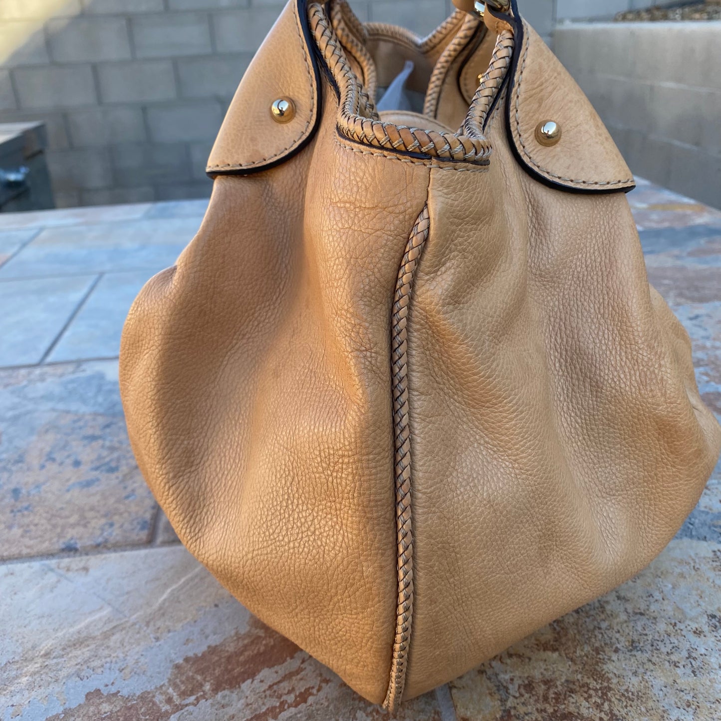 Gucci Marrakech Large Pebbled Leather Hobo