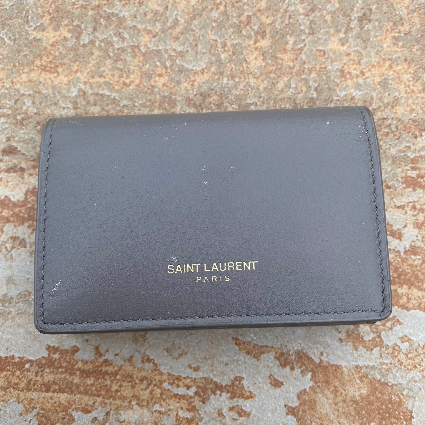 Saint Laurent 6 Ring Leather Key Card Holder
