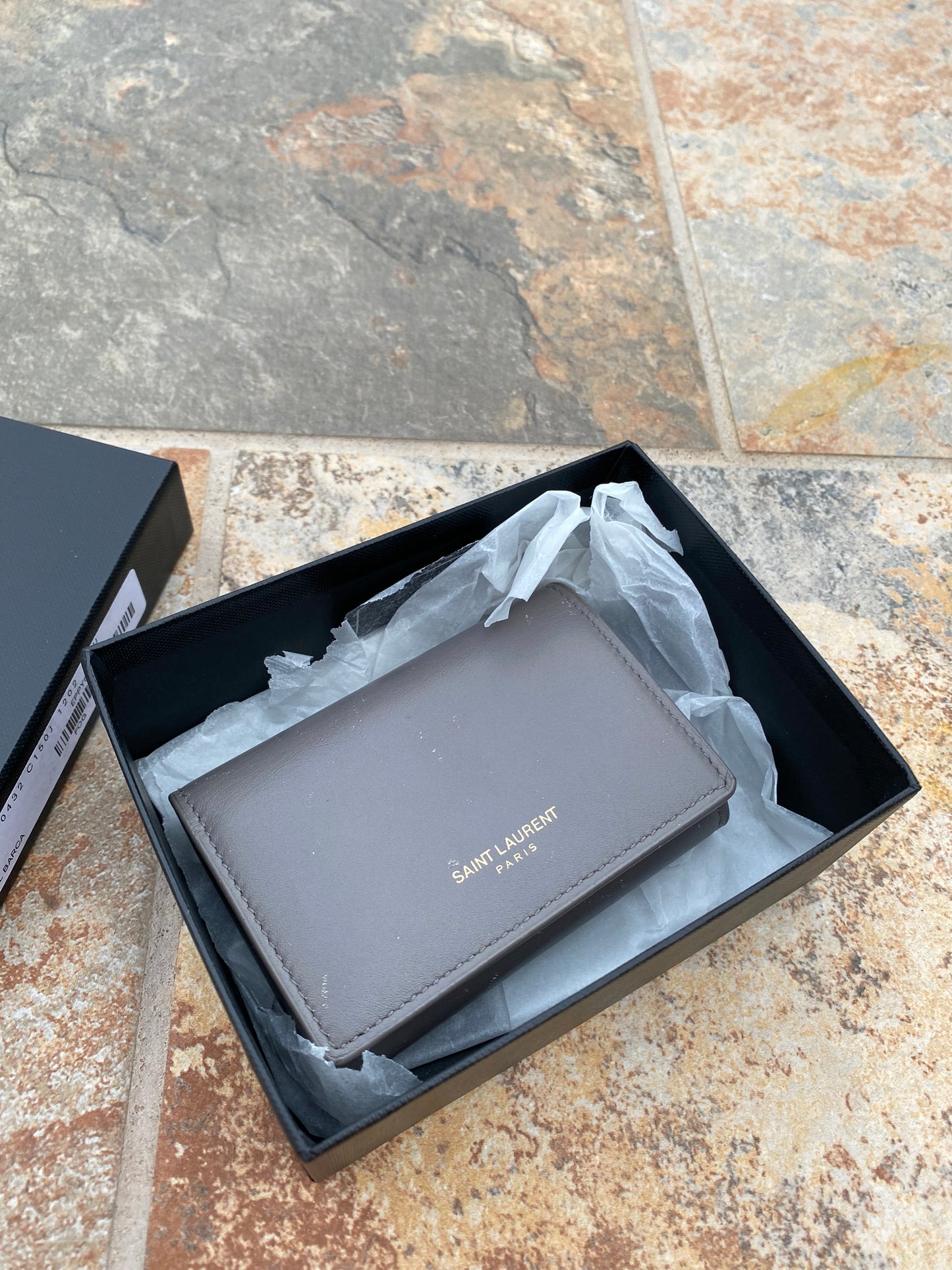 Saint Laurent 6 Ring Leather Key Card Holder
