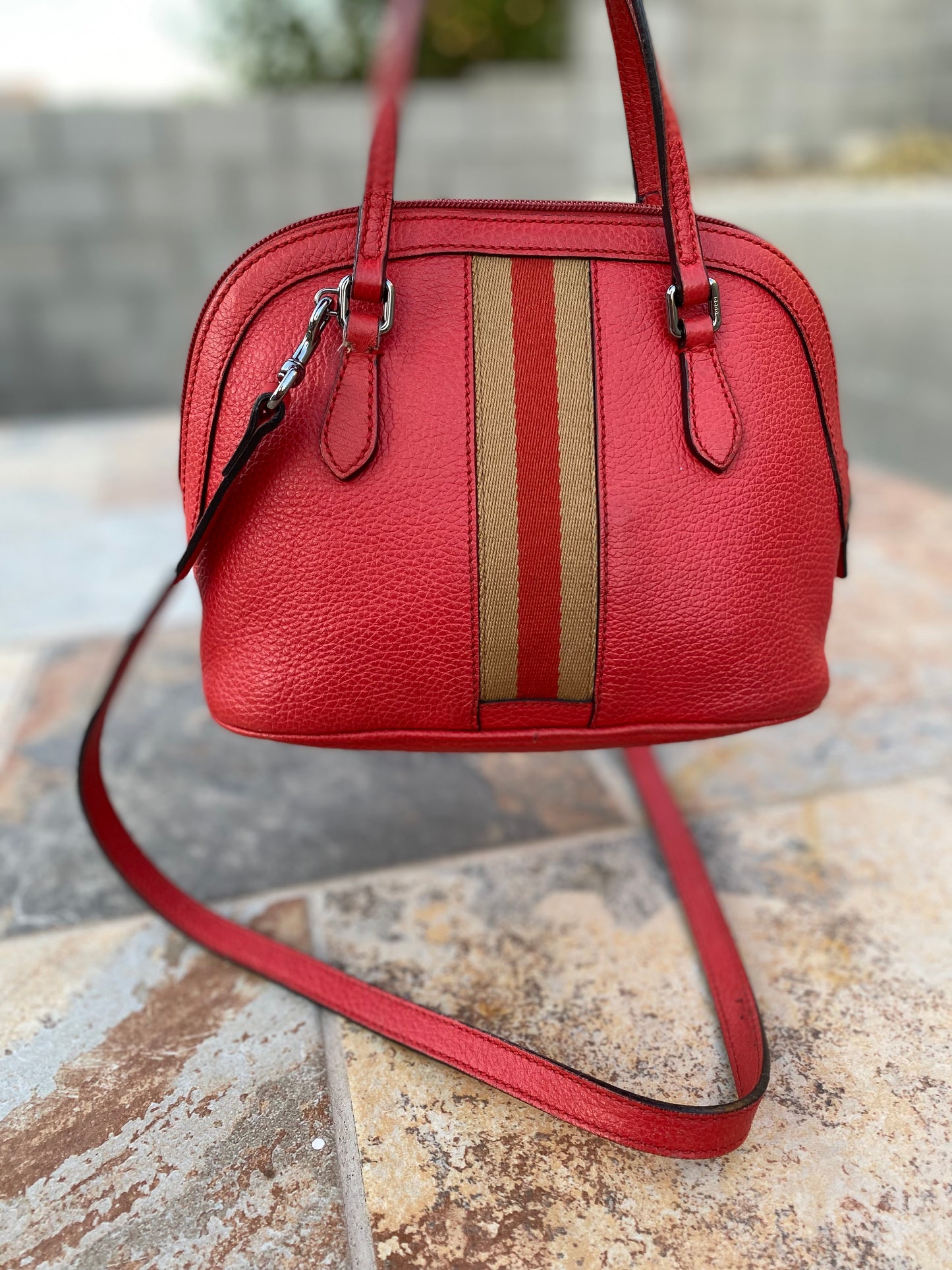 Gucci Mini Web Dome Shoulder Bag