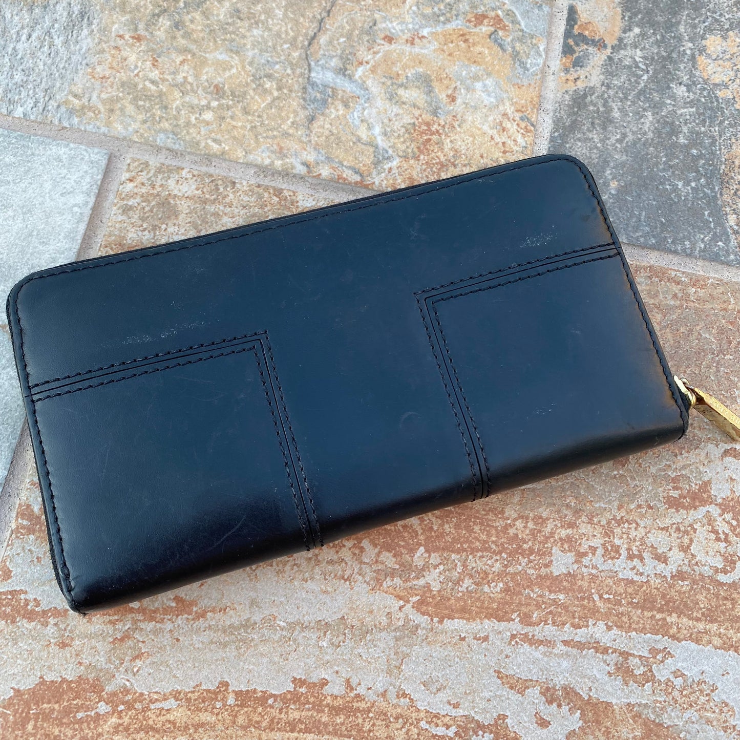 Tory Burch Block T Leather Continental Wallet