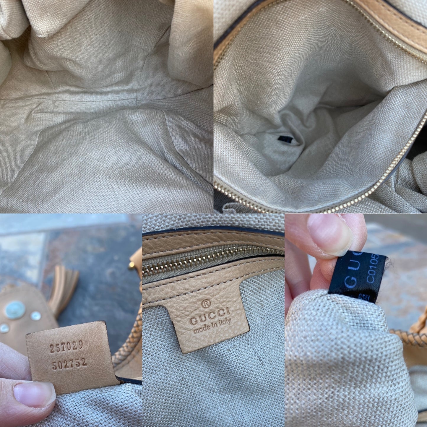 Gucci Marrakech Large Pebbled Leather Hobo