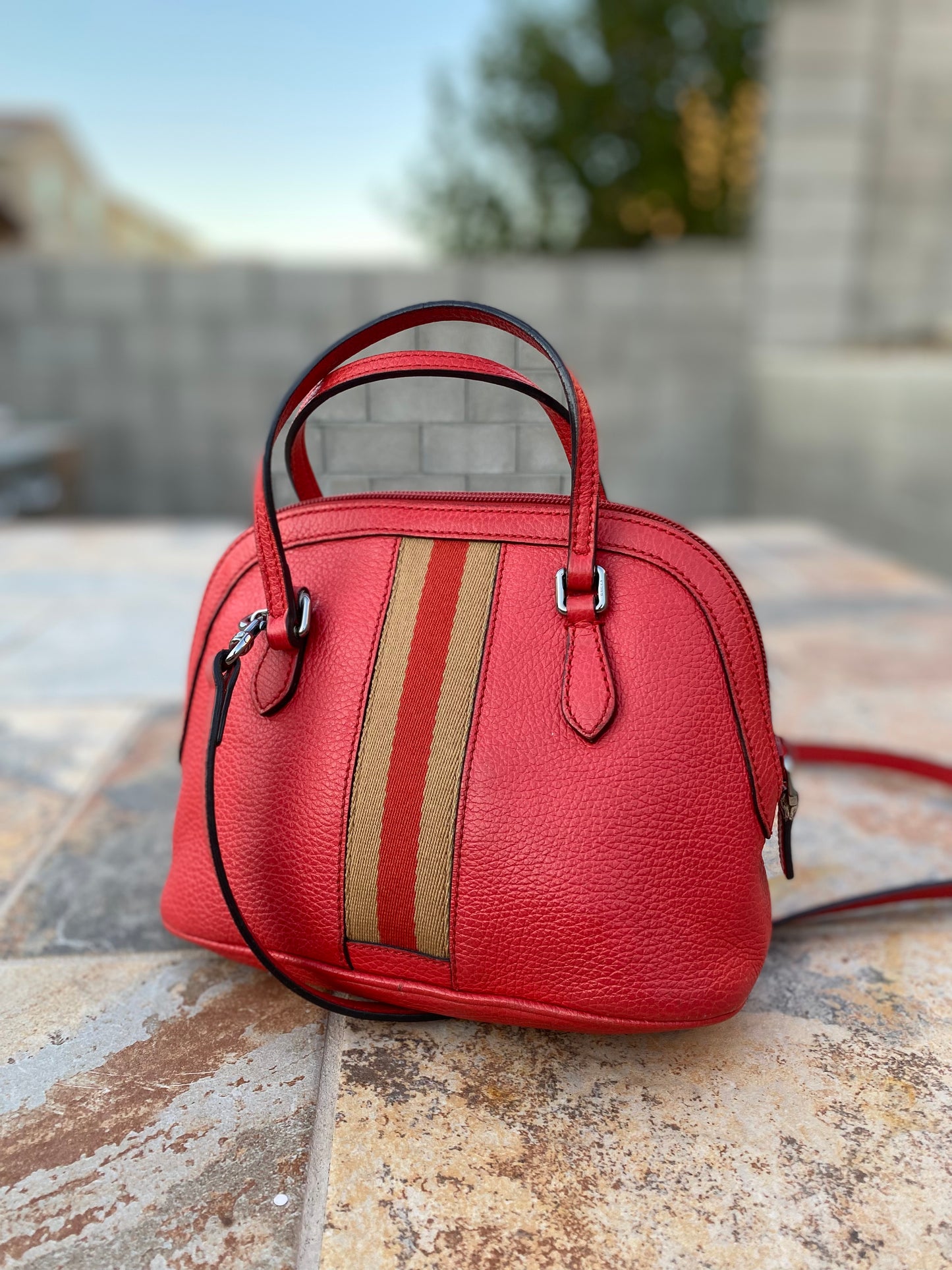 Gucci Mini Web Dome Shoulder Bag
