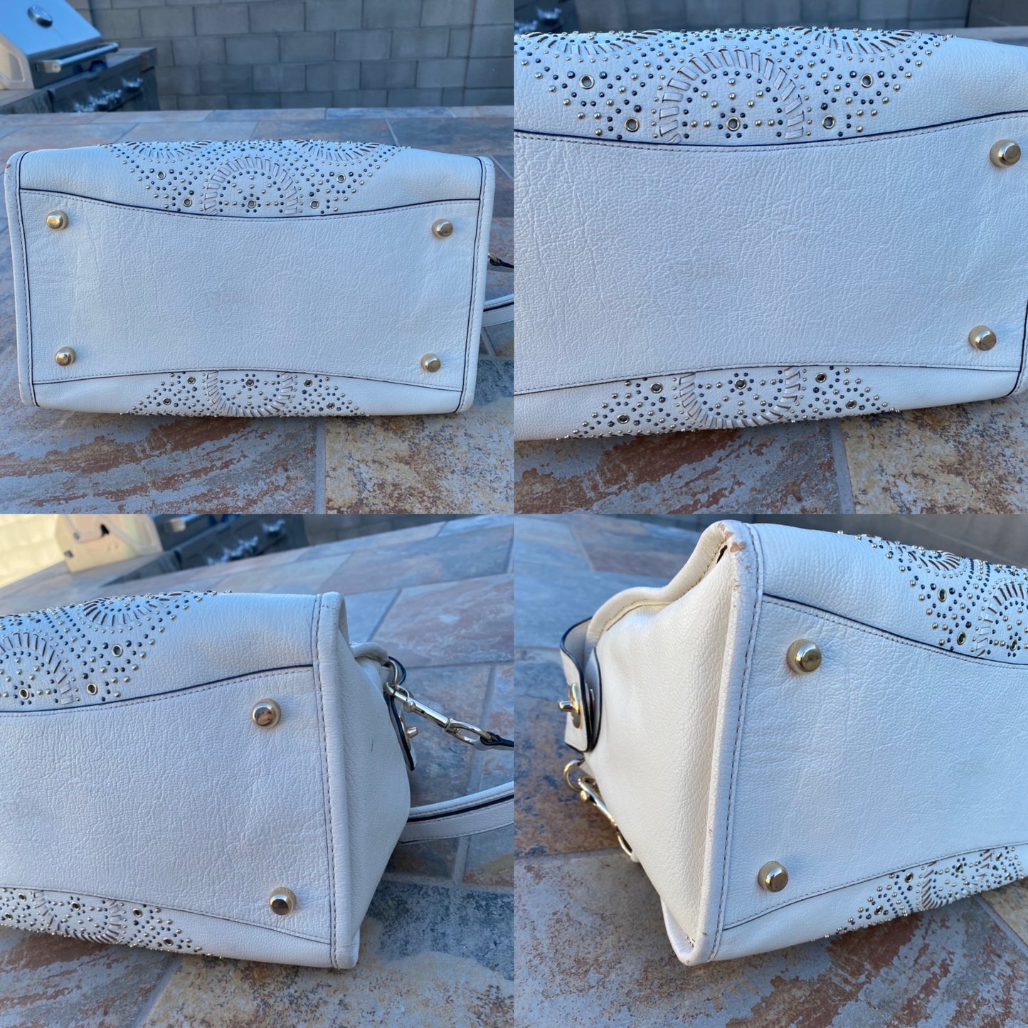 Coach Mini Studs Rhyder Leather Satchel