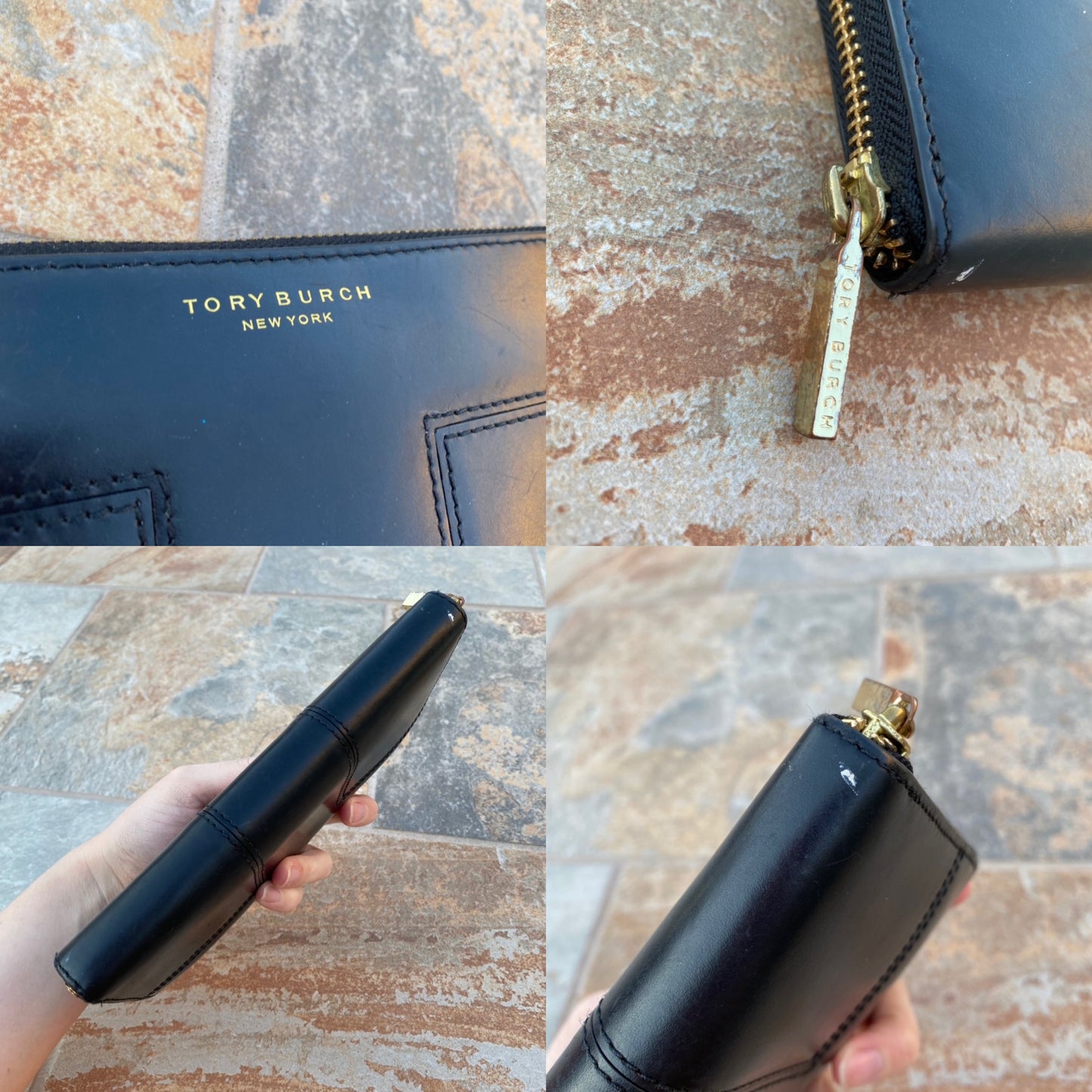 Tory Burch Block T Leather Continental Wallet
