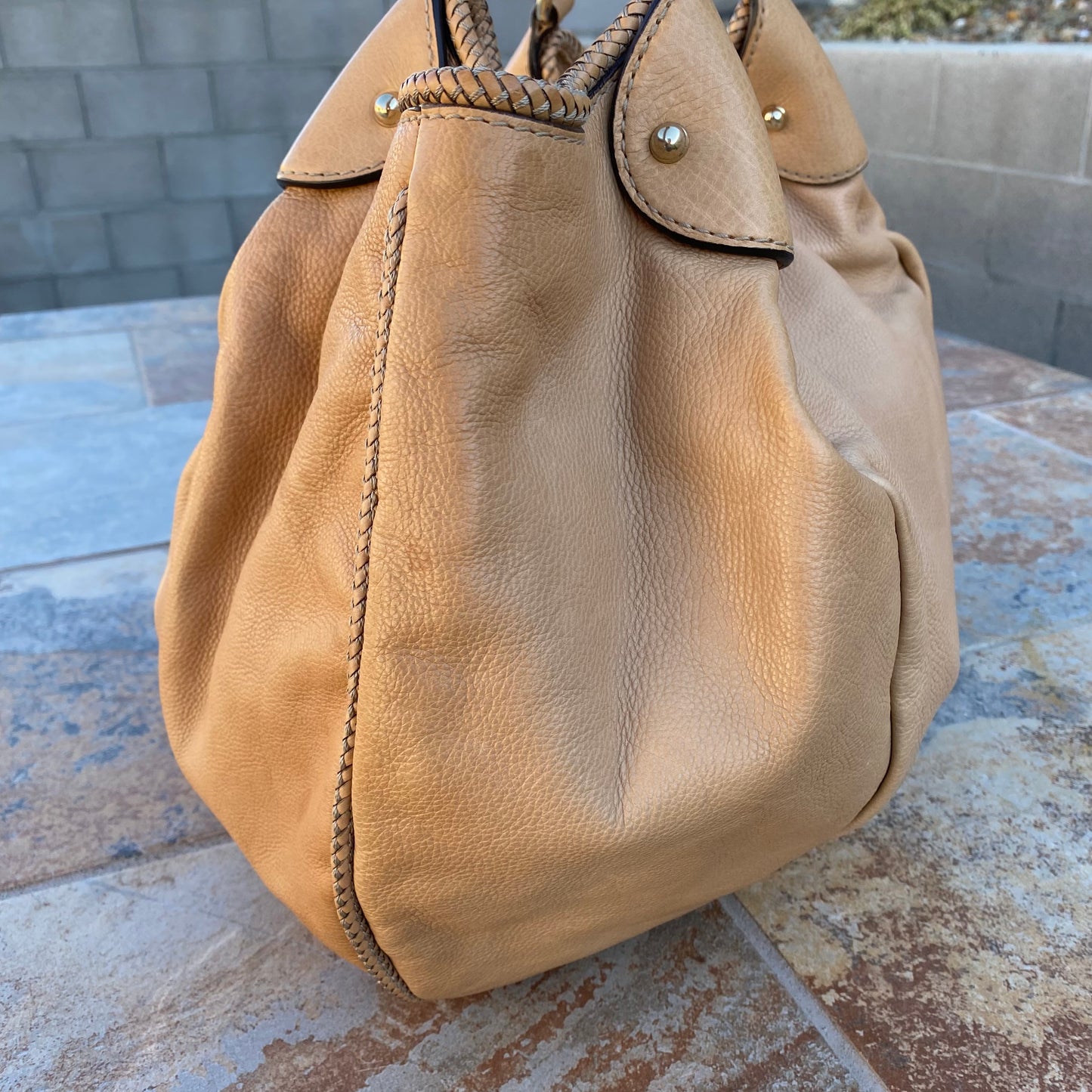 Gucci Marrakech Large Pebbled Leather Hobo