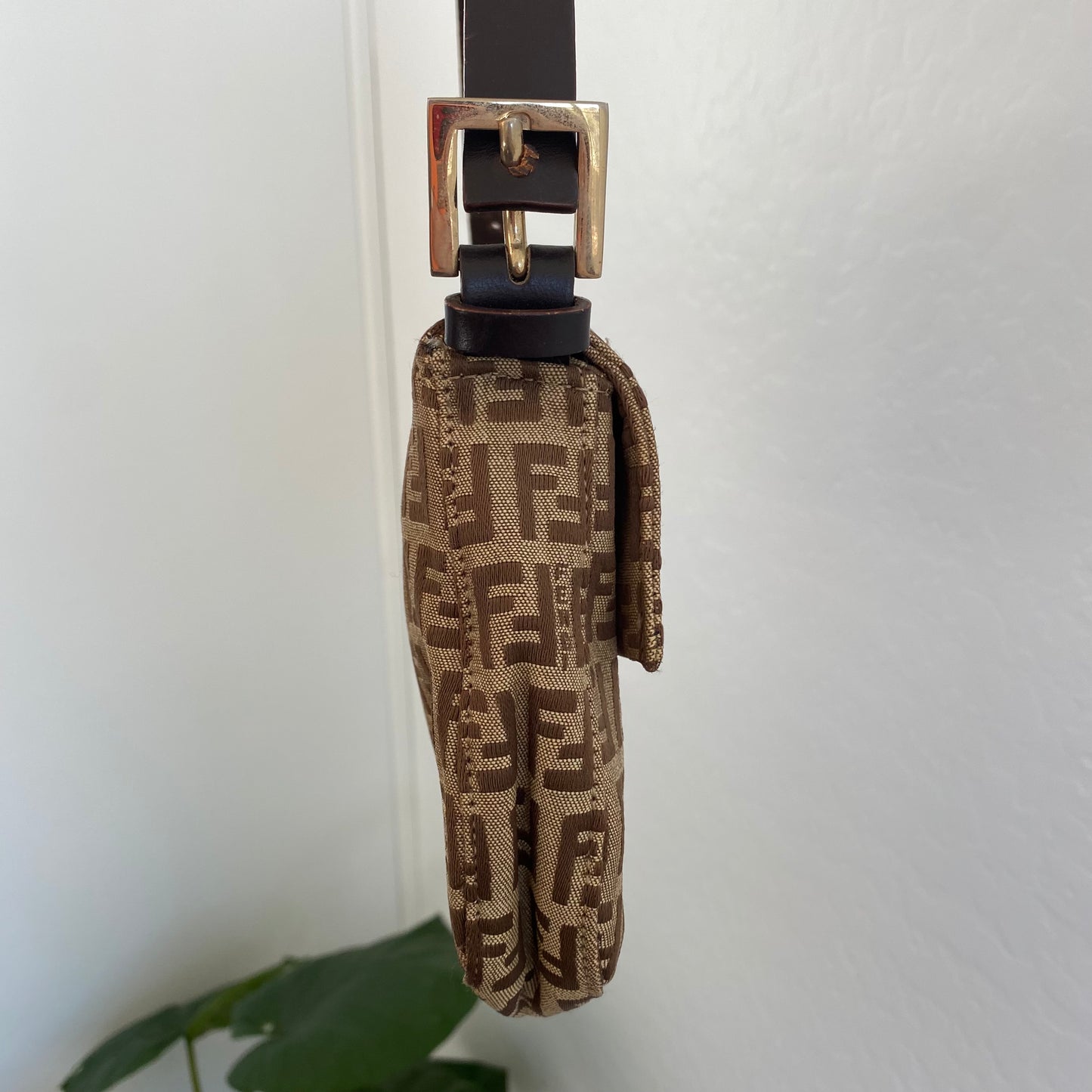 Fendi Vintage Zucchino Baguette Shoulder Bag