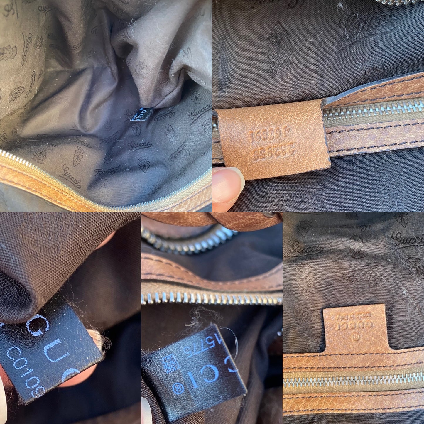 Gucci Braided Leather Large Bamboo Bar Tote Bag