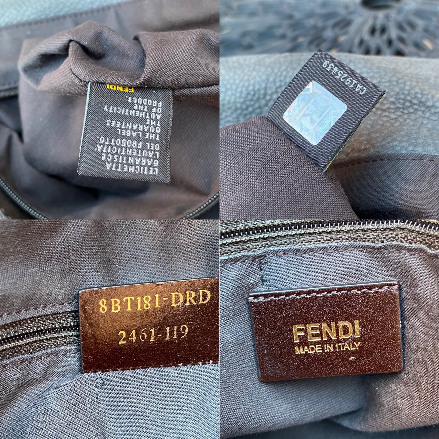 Fendi Chain Around FF Leather Crossbody Bag