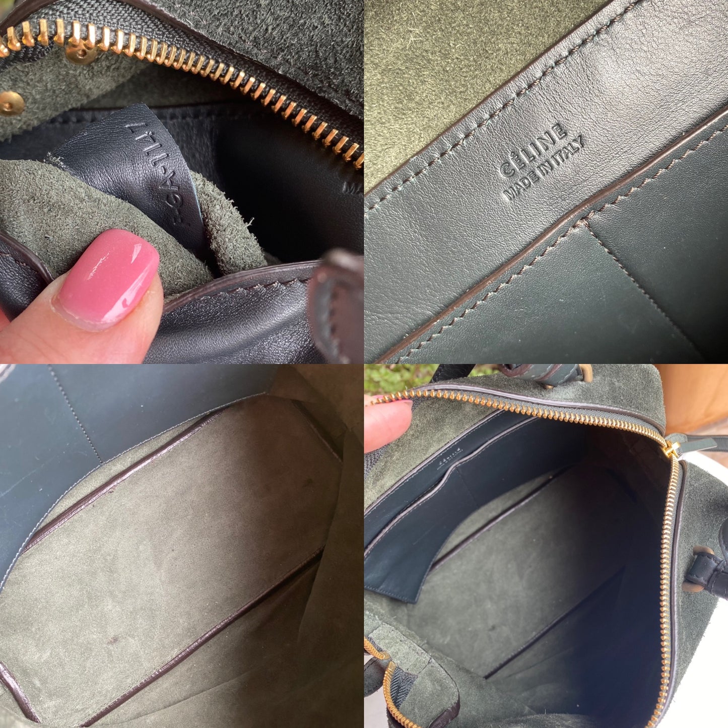 Celine Soft Cube Suede Leather Shoulder Bag