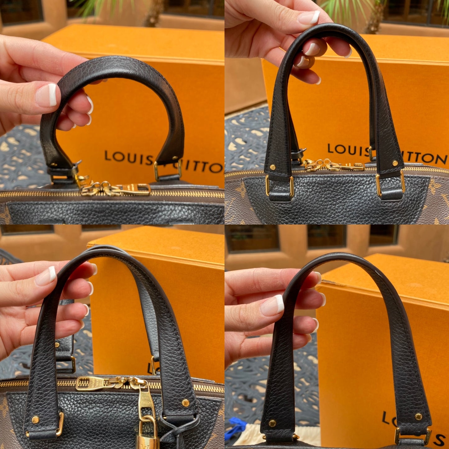 Louis Vuitton Leather & Monogram Canvas Retiro NM