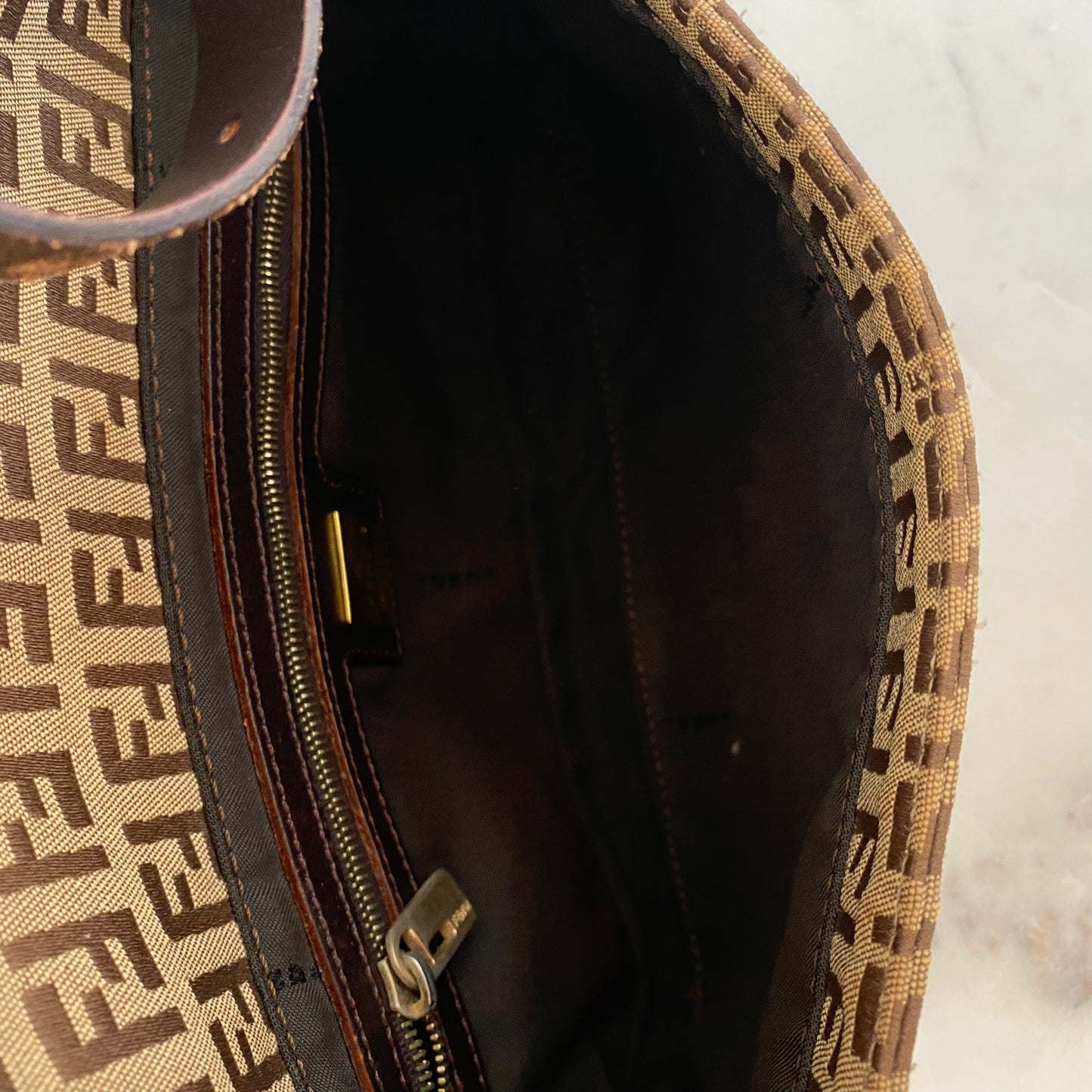 Fendi Vintage Zucchino Baguette Shoulder Bag