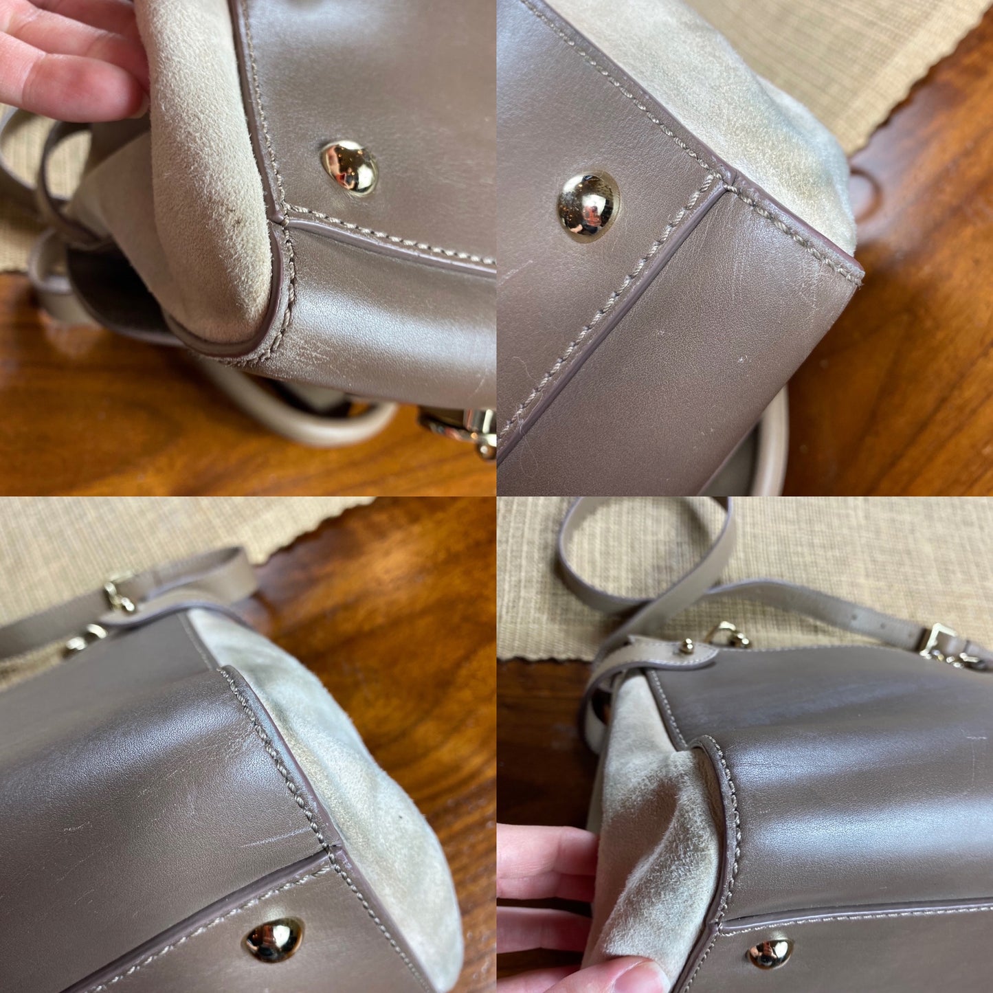 Mulberry Polished Calfskin Suede Primrose Satchel Crossbody