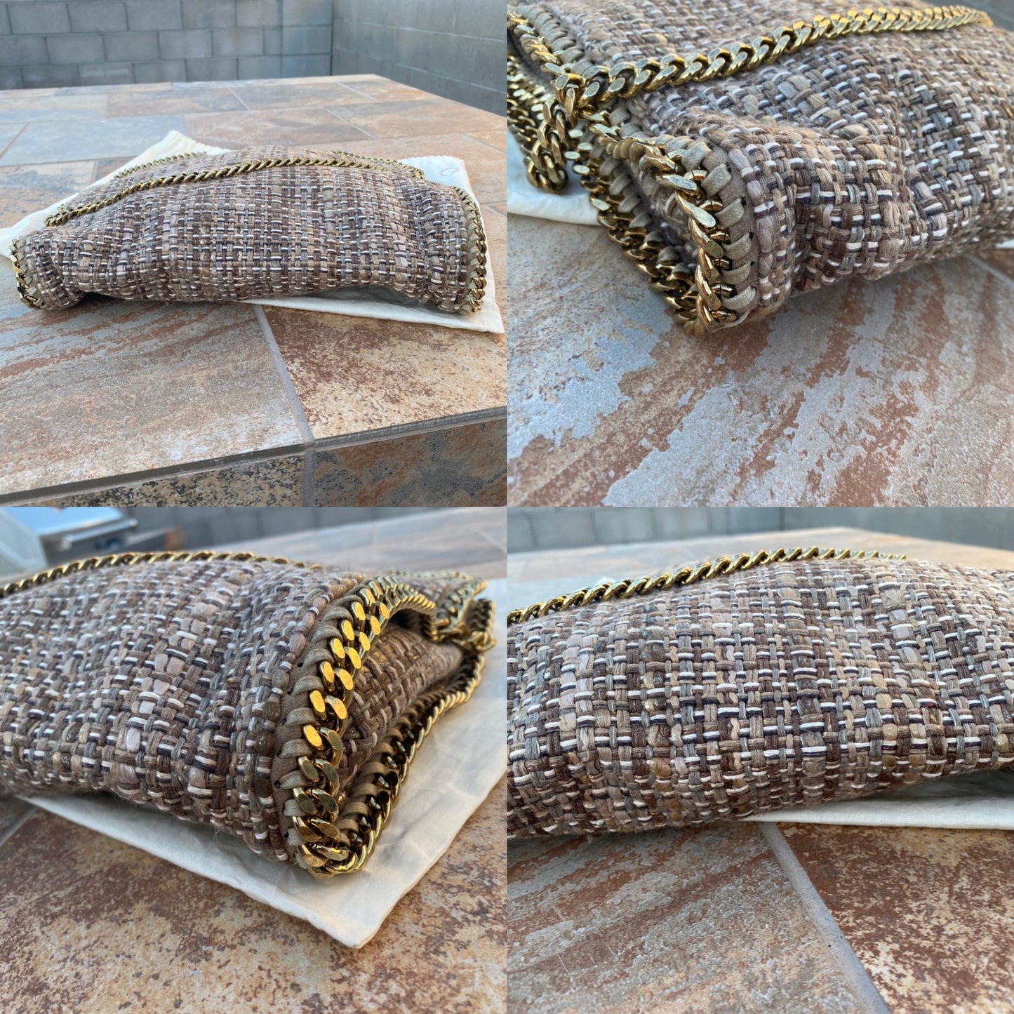 Stella McCartney Falabella Tweed Hobo Shoulder Bag