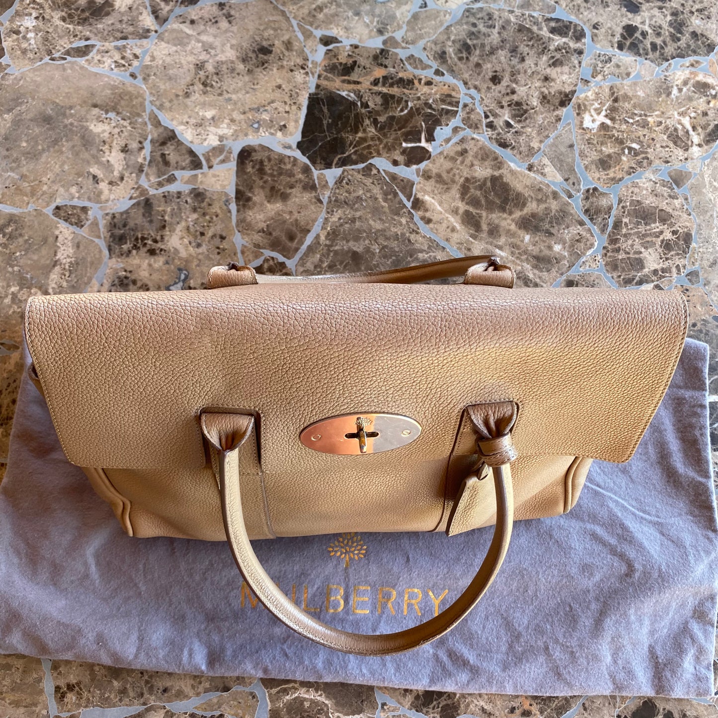 Mulberry Natural Grain Calfskin Leather Bayswater