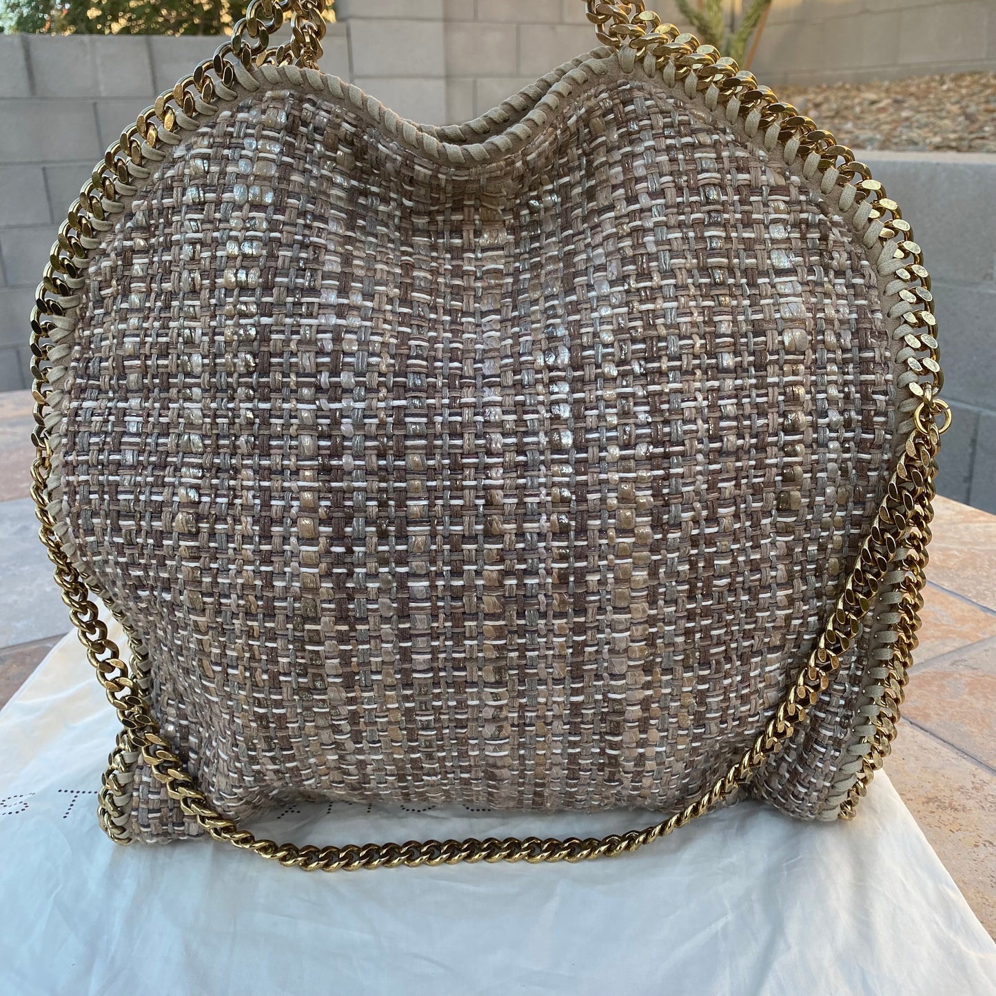Stella McCartney Falabella Tweed Hobo Shoulder Bag