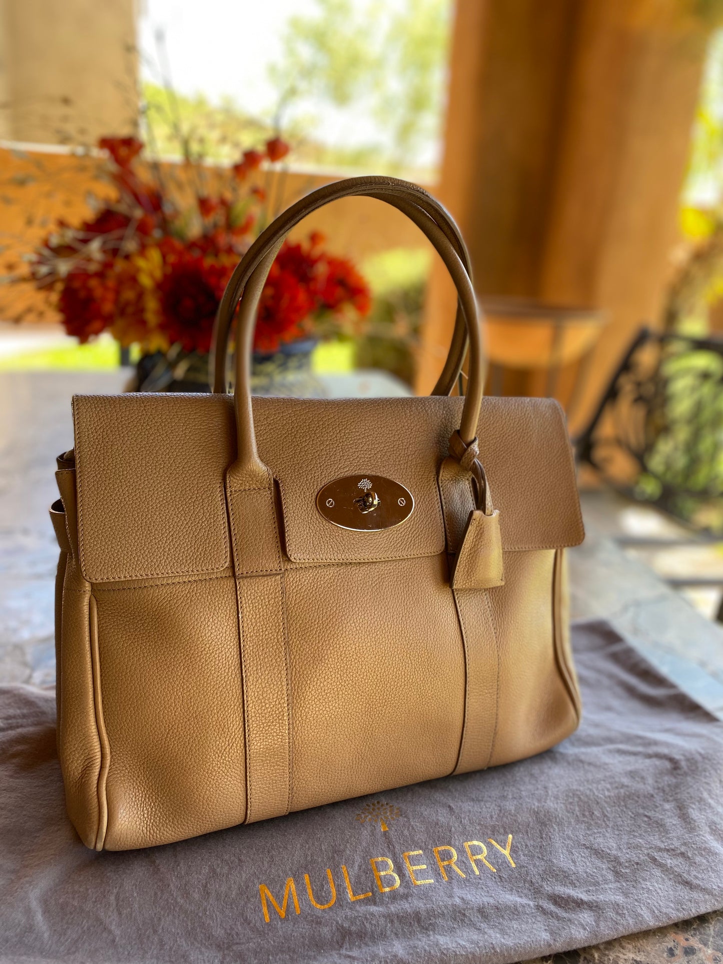 Mulberry Natural Grain Calfskin Leather Bayswater