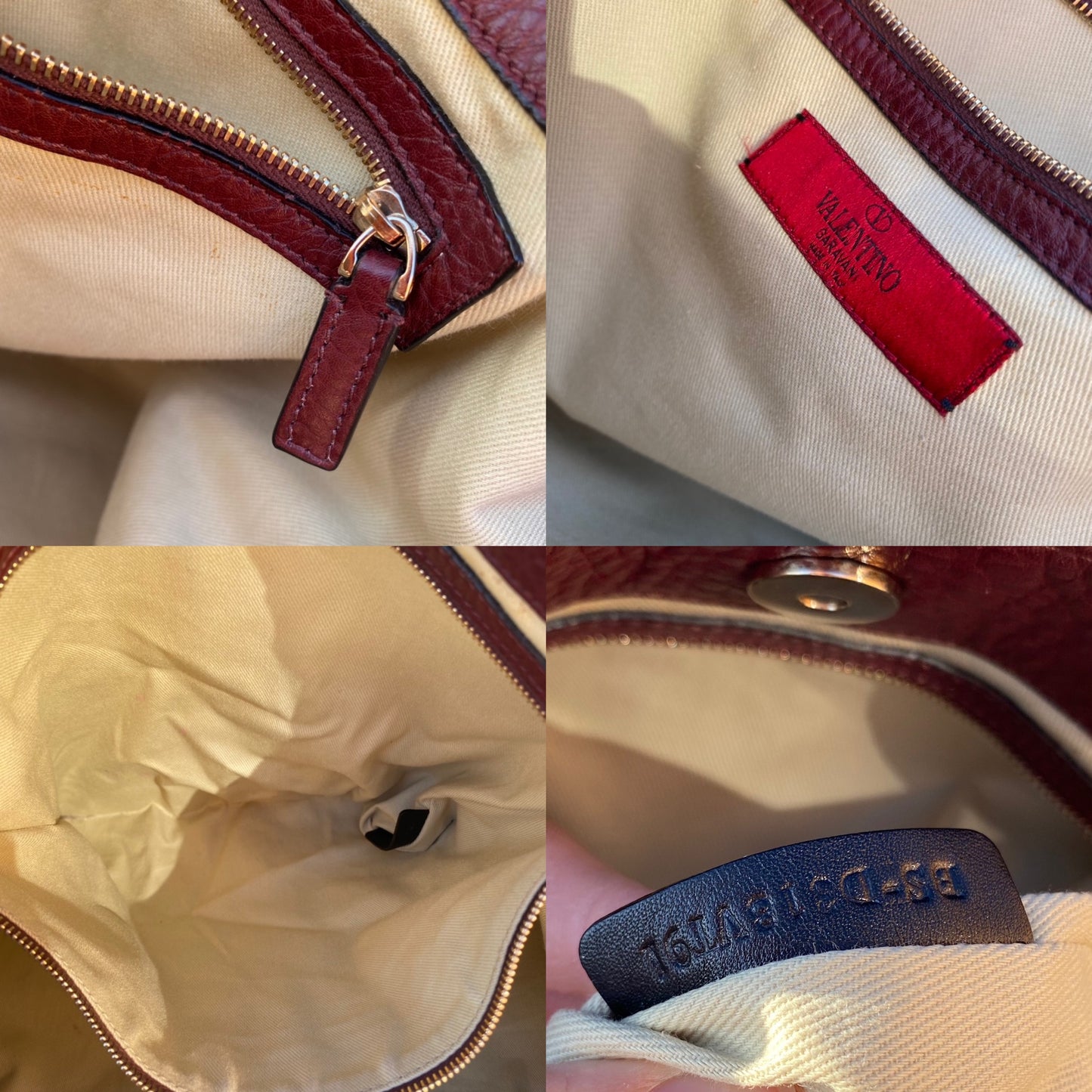 Valentino Garavani Leather Rockstud Va Va Voom Tote