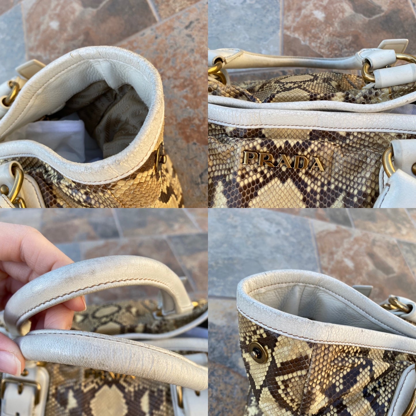 Prada Python Pitone Hobo Tote