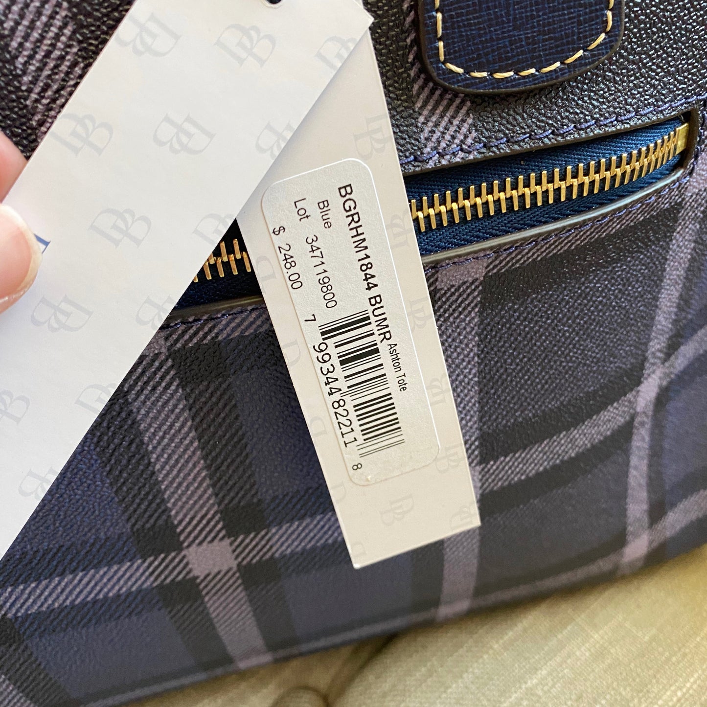 Dooney & Bourke Graham Blue Ashton Tote Bag