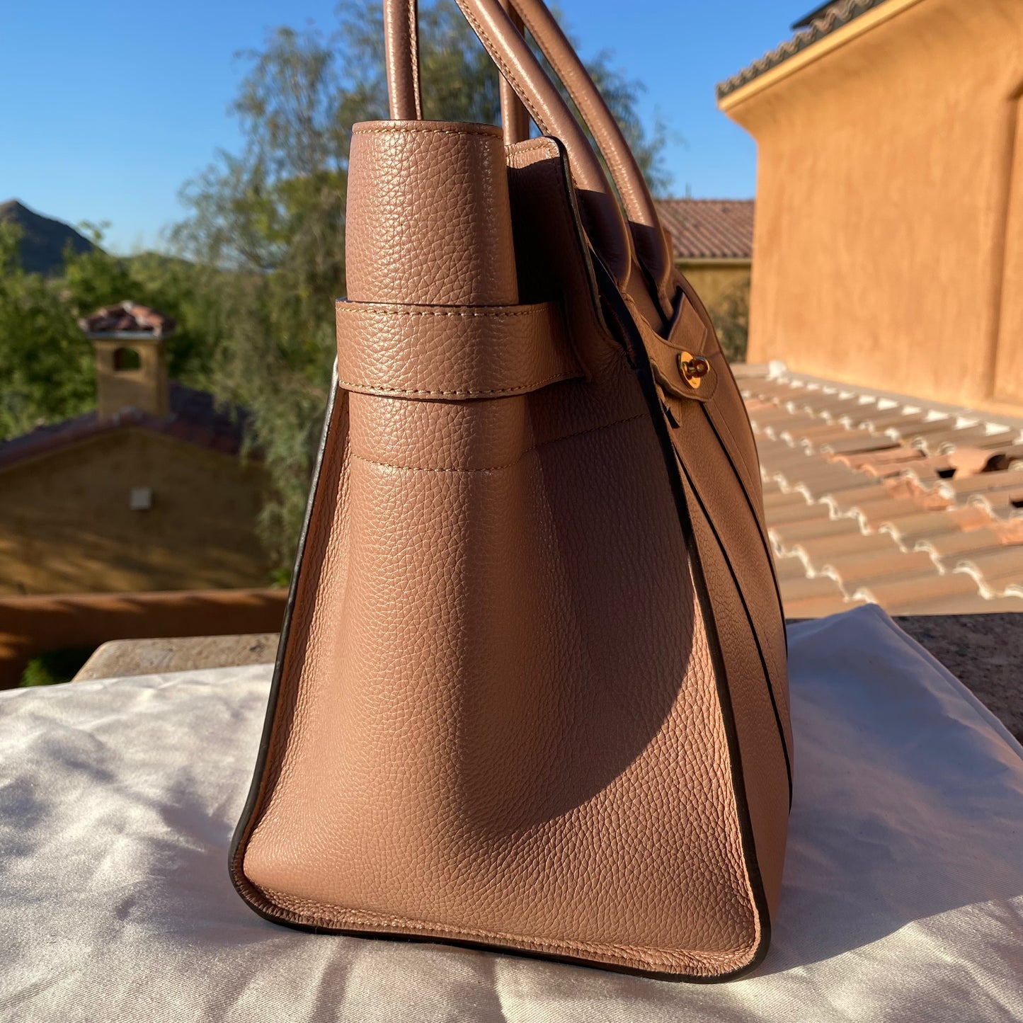 Mulberry Classic Grain Small Bayswater Zip Tote