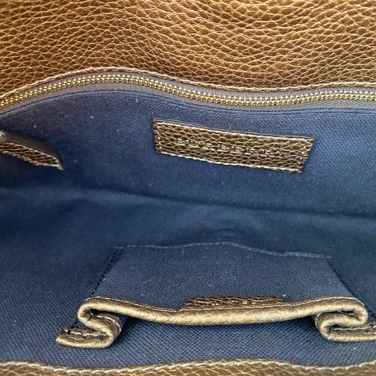 Burberry Leather Metallic Color Block Ambrose Clutch