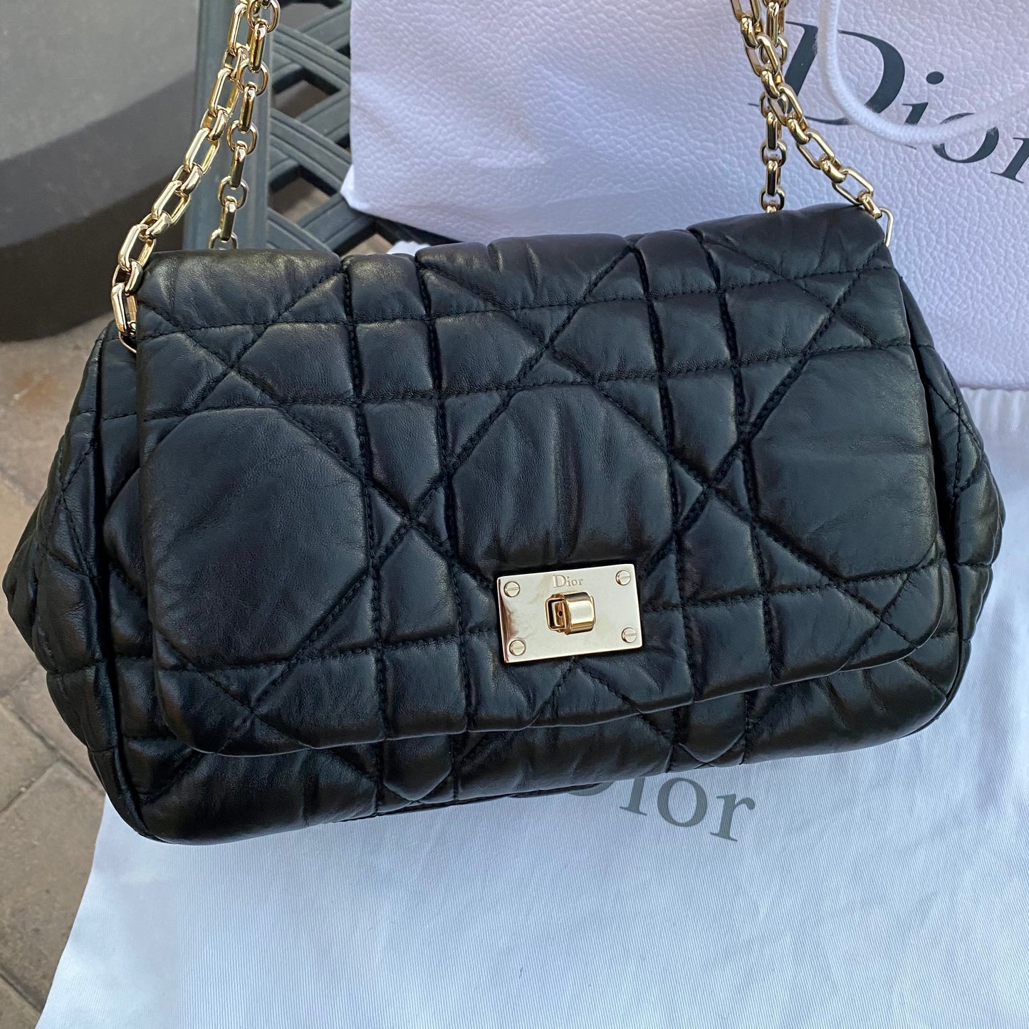 Dior Milly La Foret Quilted Leather Shoulder Bag