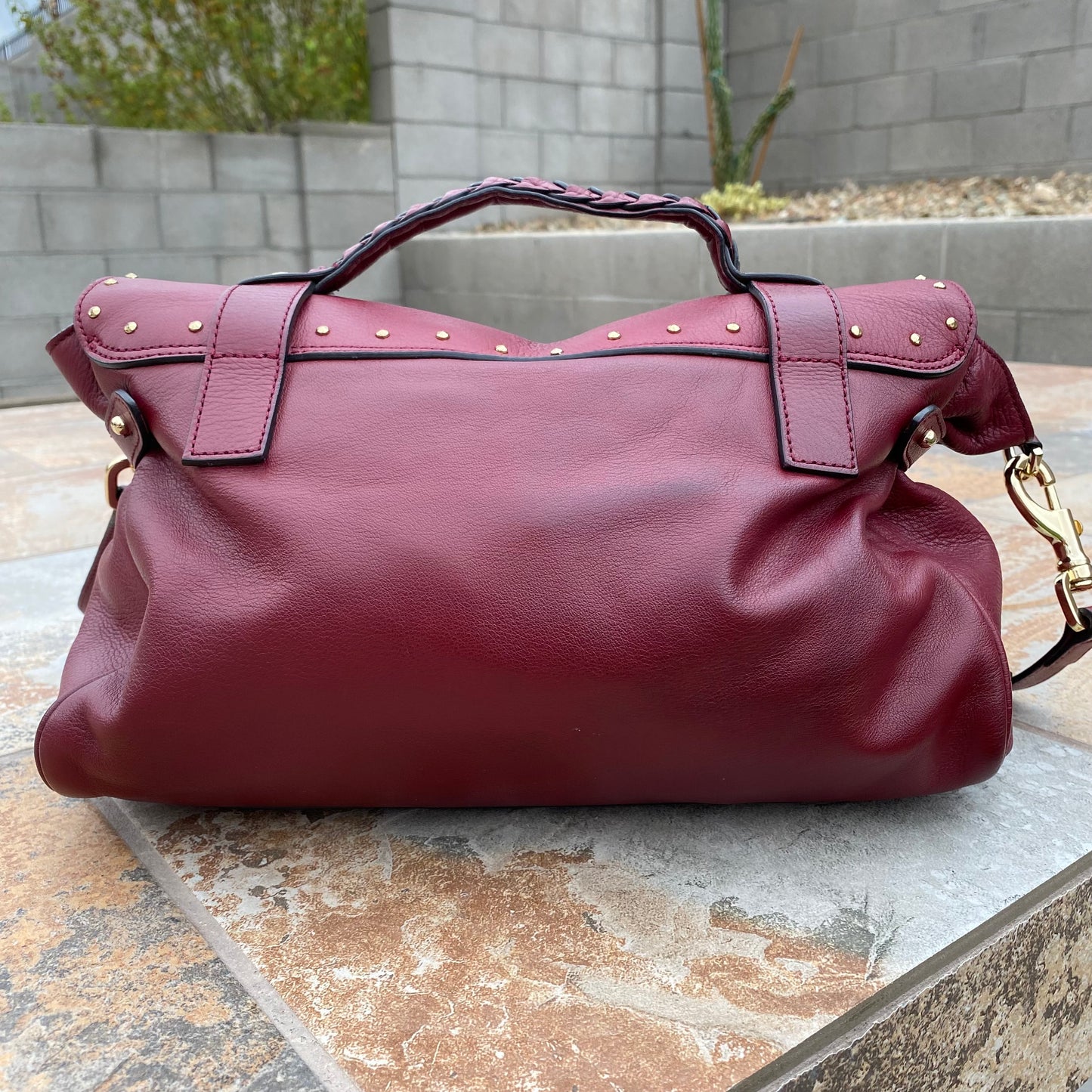 Mulberry Alexa Studded Leather Hobo Bag