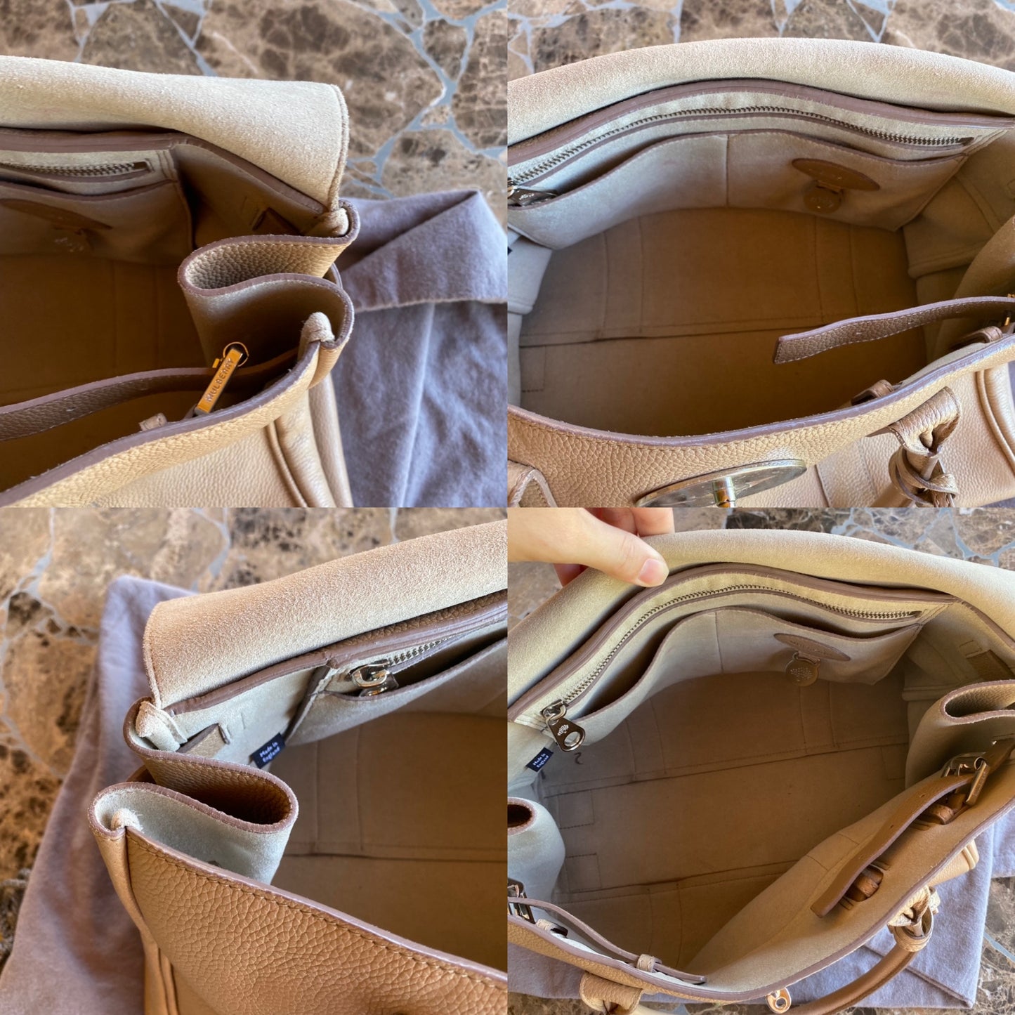 Mulberry Natural Grain Calfskin Leather Bayswater