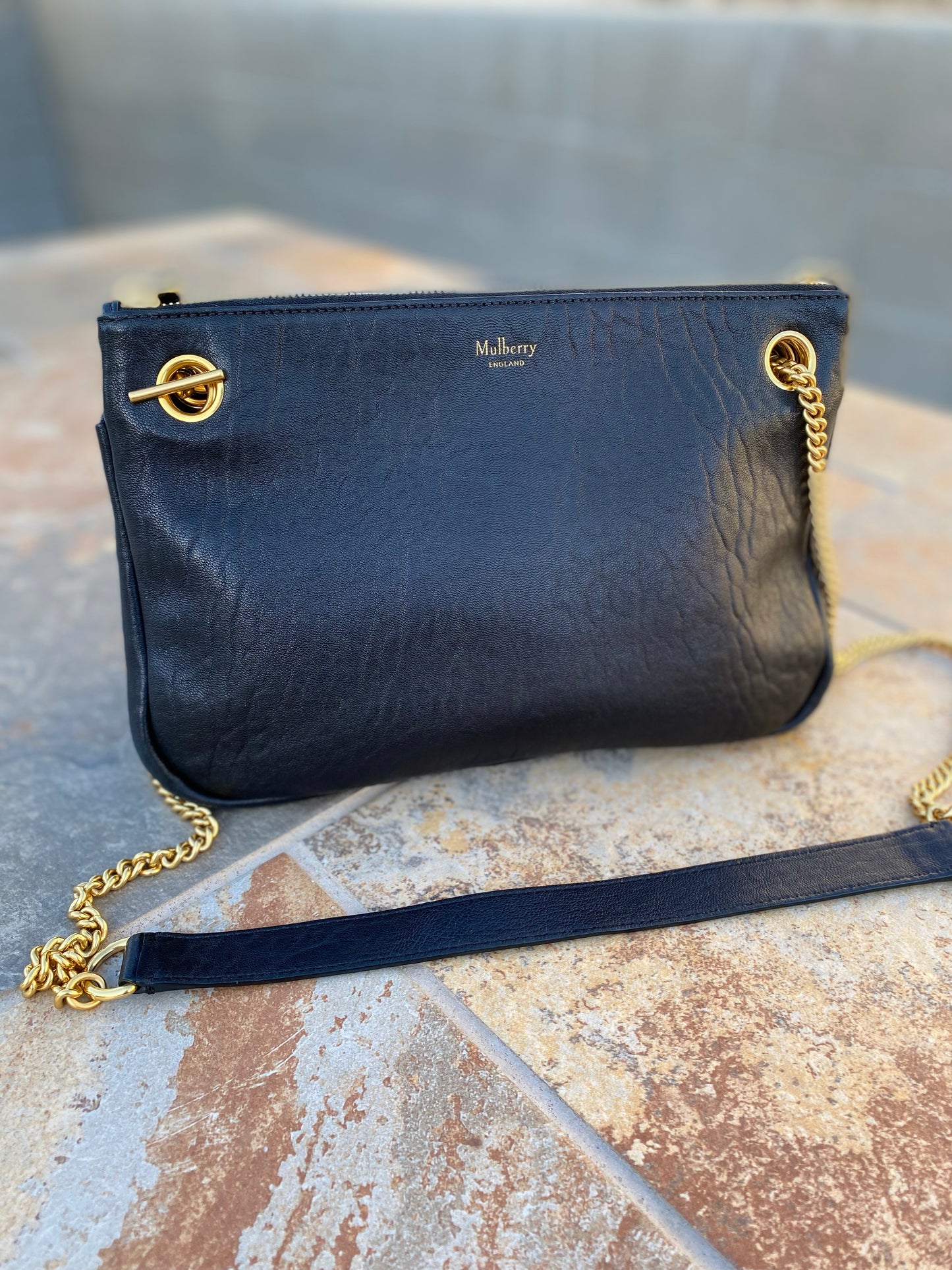 Mulberry Winsley Pebbled Lambskin Leather Shoulder Bag