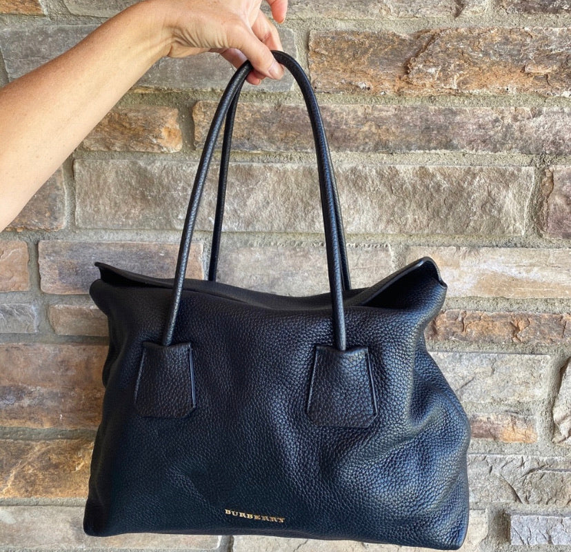 Burberry Pebbled Leather Baynard Medium Tote