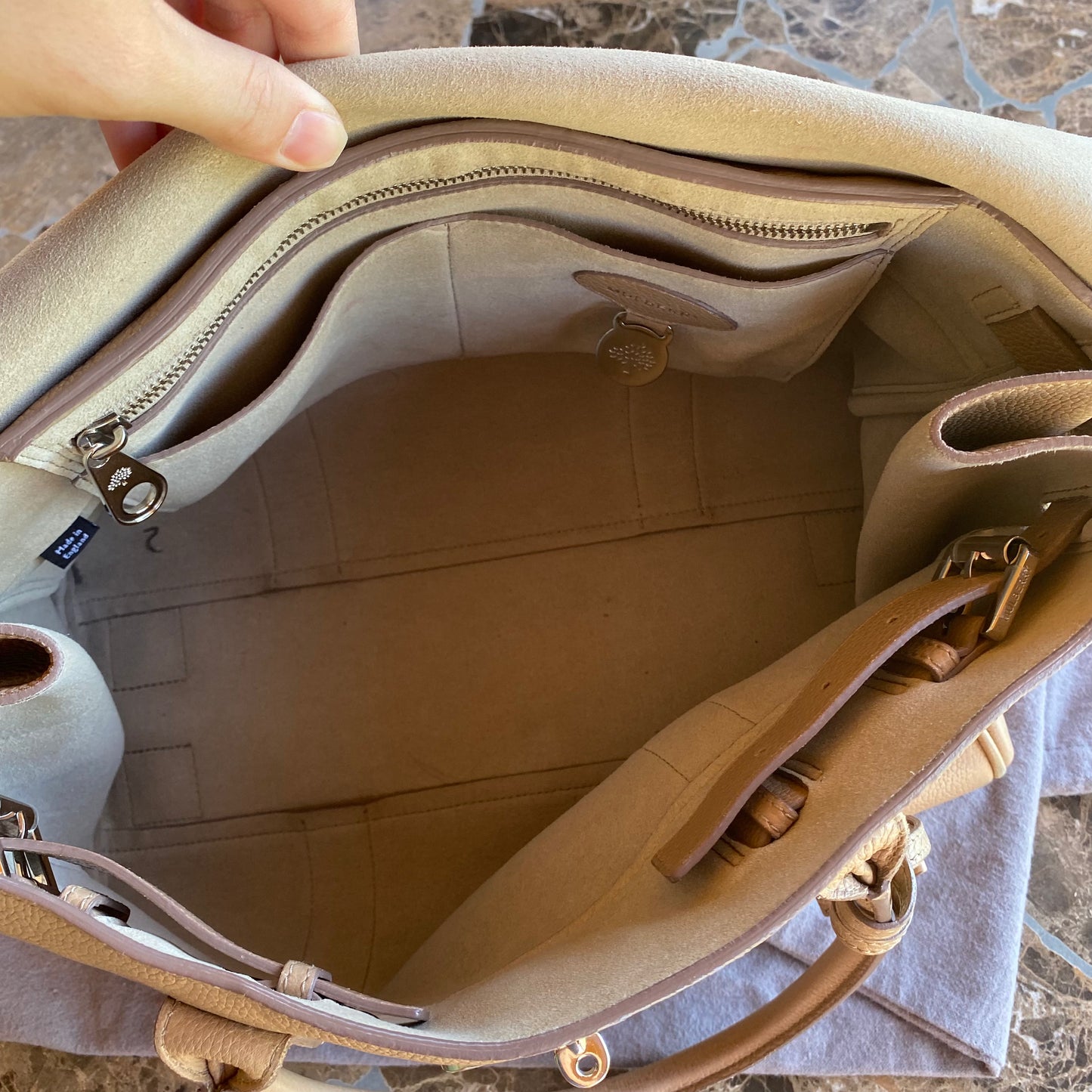 Mulberry Natural Grain Calfskin Leather Bayswater