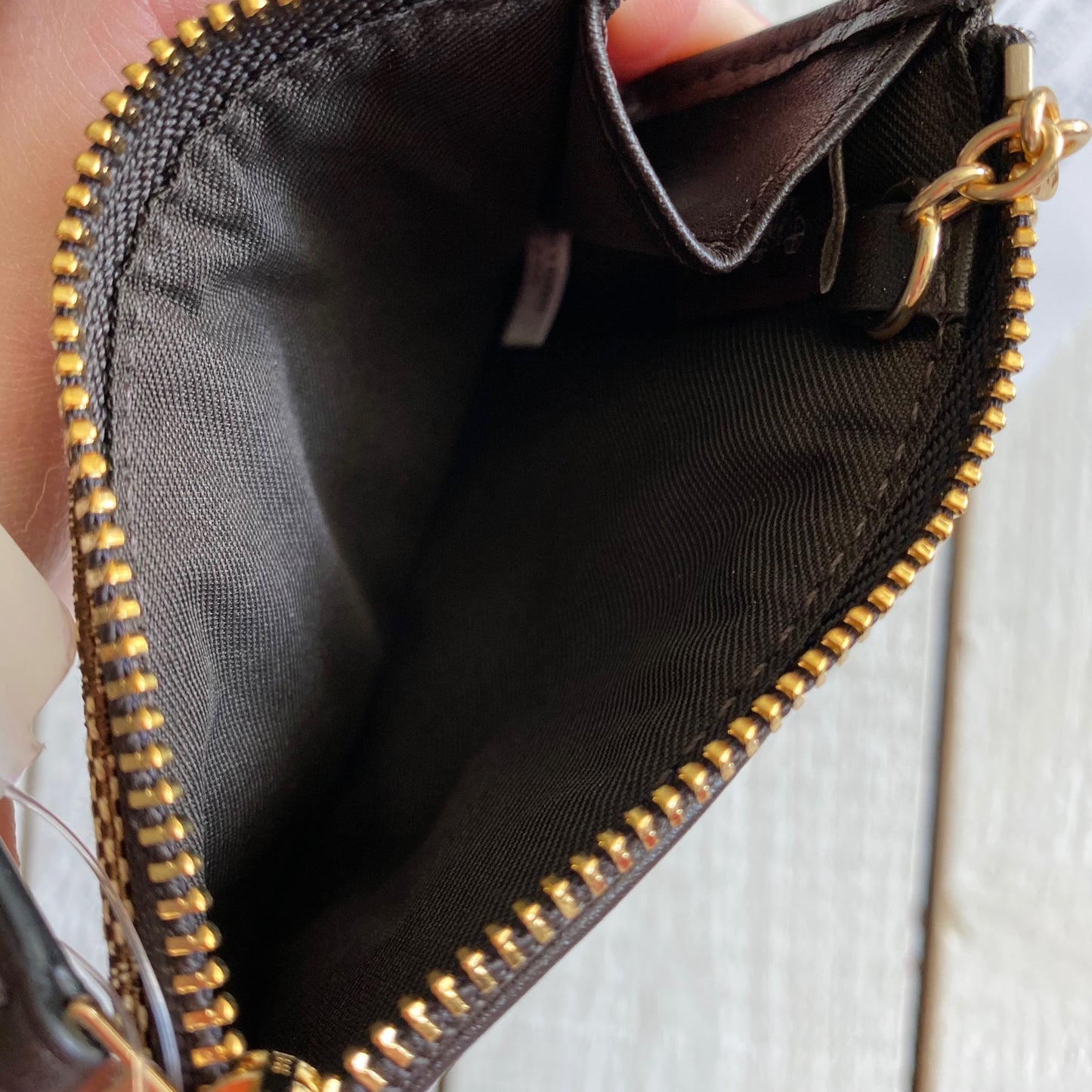 Coach Monogram Canvas and Leather Card Holder