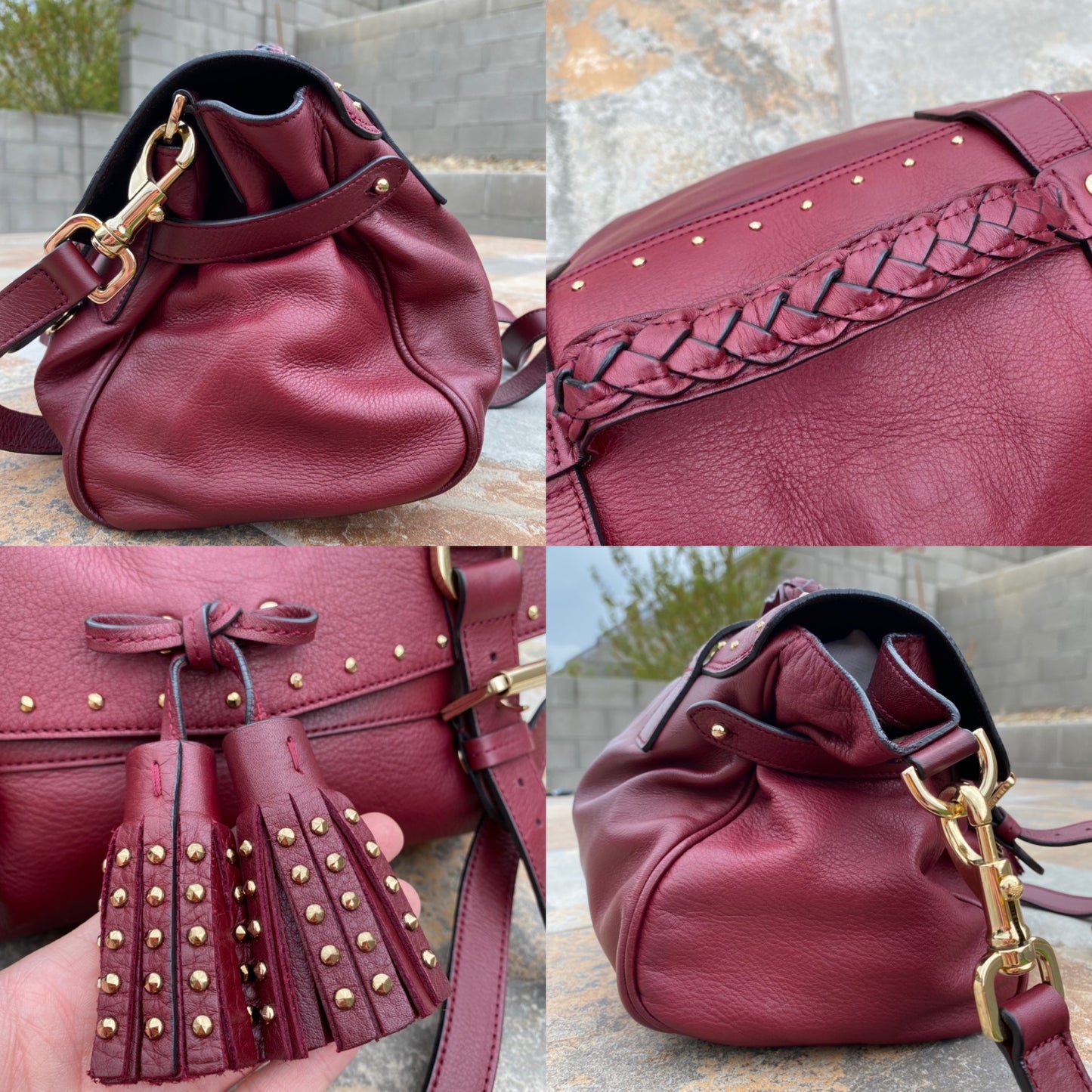 Mulberry Alexa Studded Leather Hobo Bag