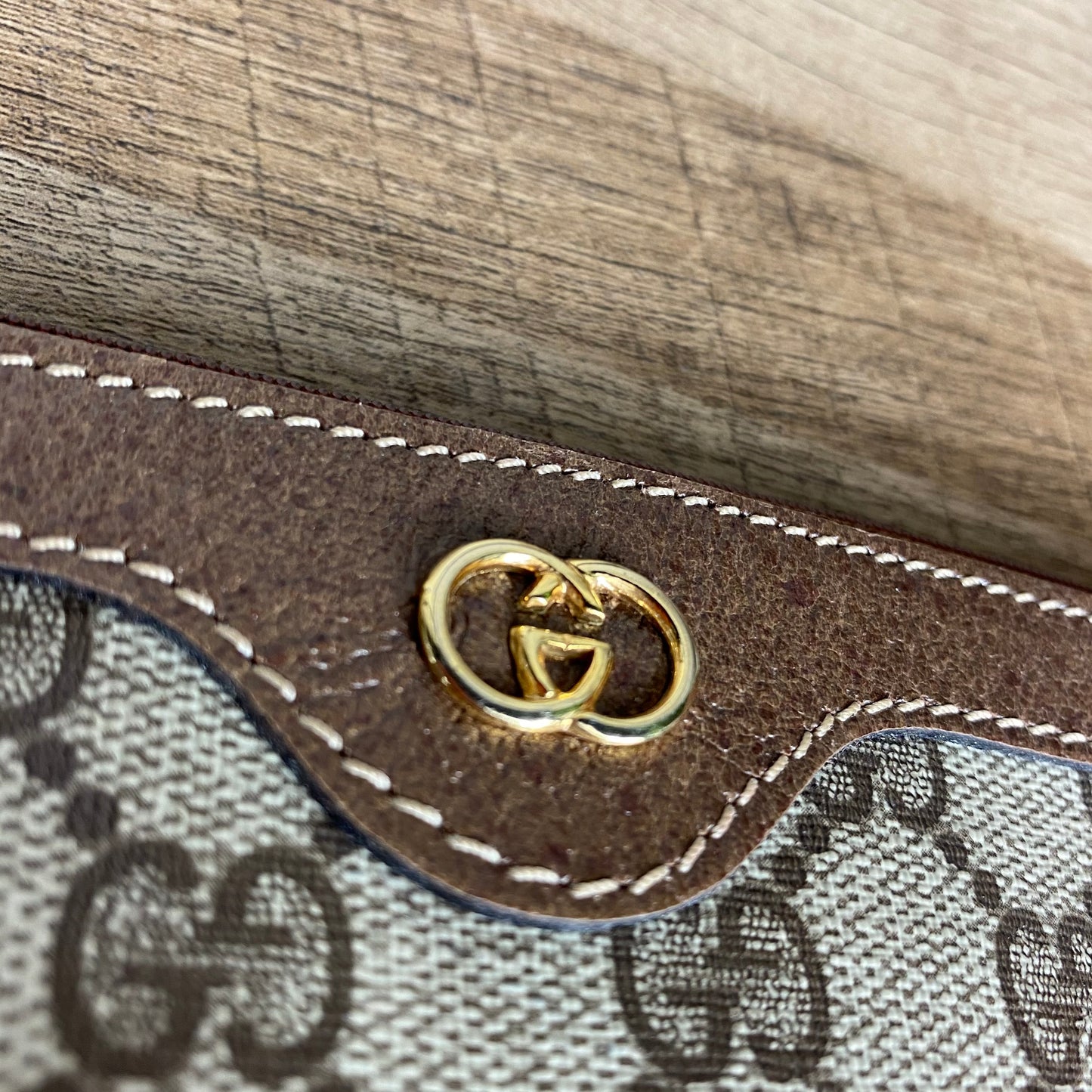 Gucci 1970s Vintage Monogram Cosmetic Pouch