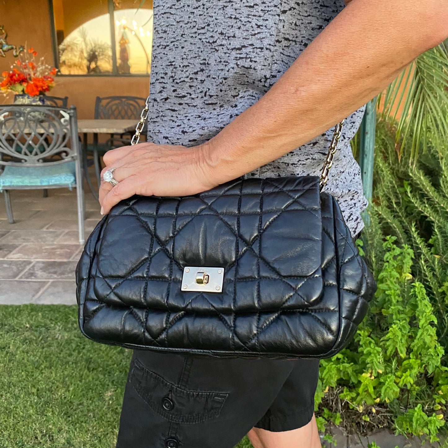 Dior Milly La Foret Quilted Leather Shoulder Bag