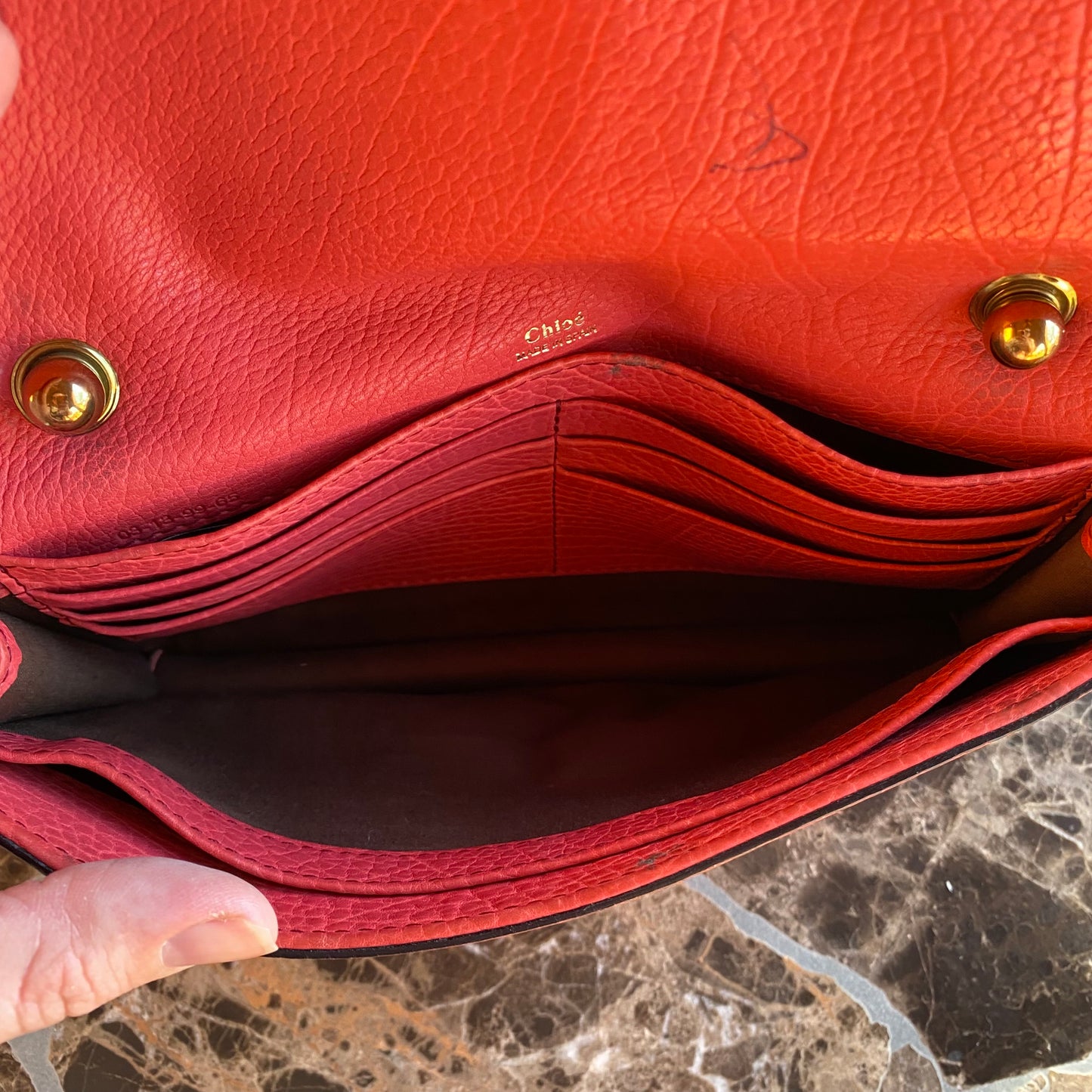 Chloé Aurore Leather Wallet On Chain Crossbody