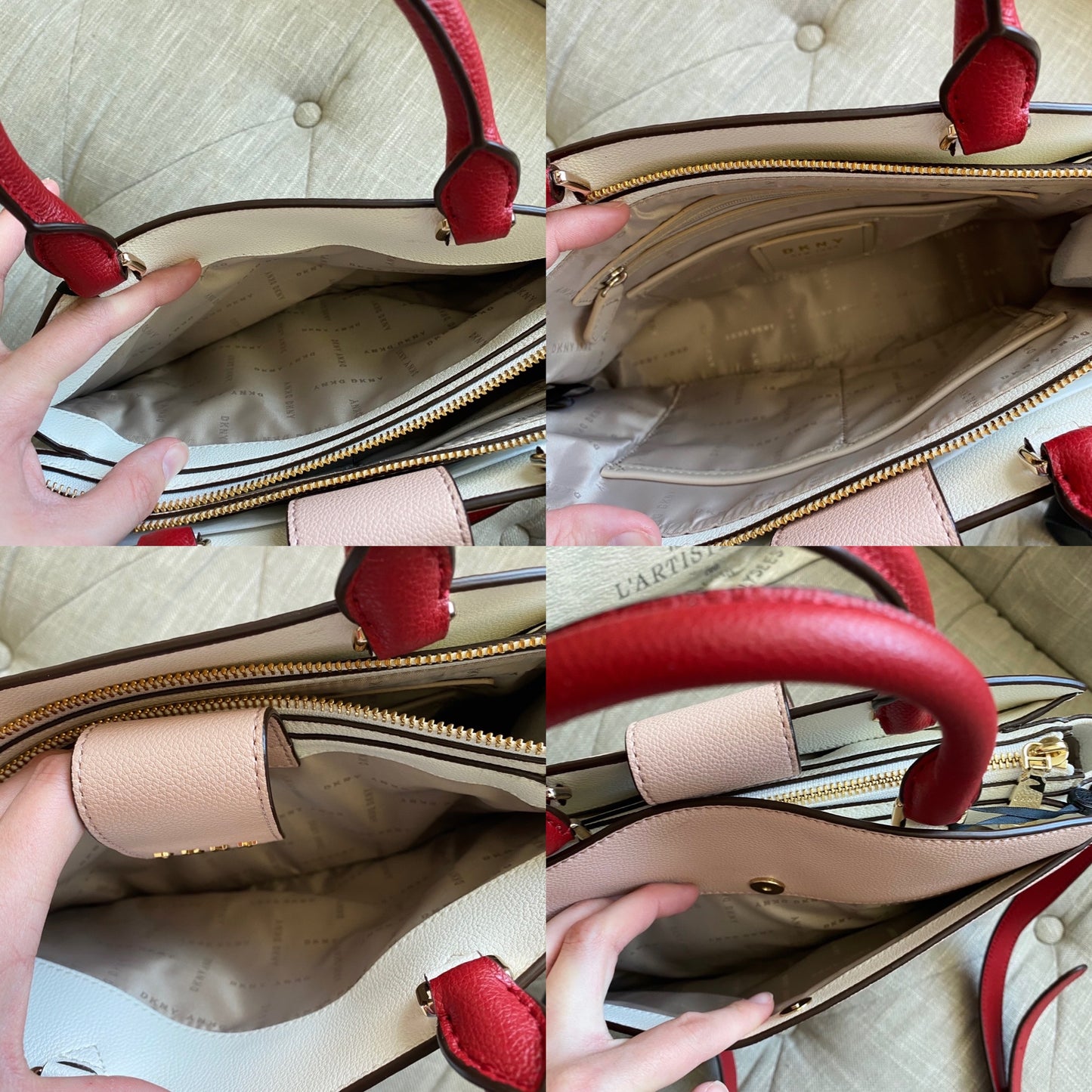 DKNY Clara Leather Satchel Crossbody Bag