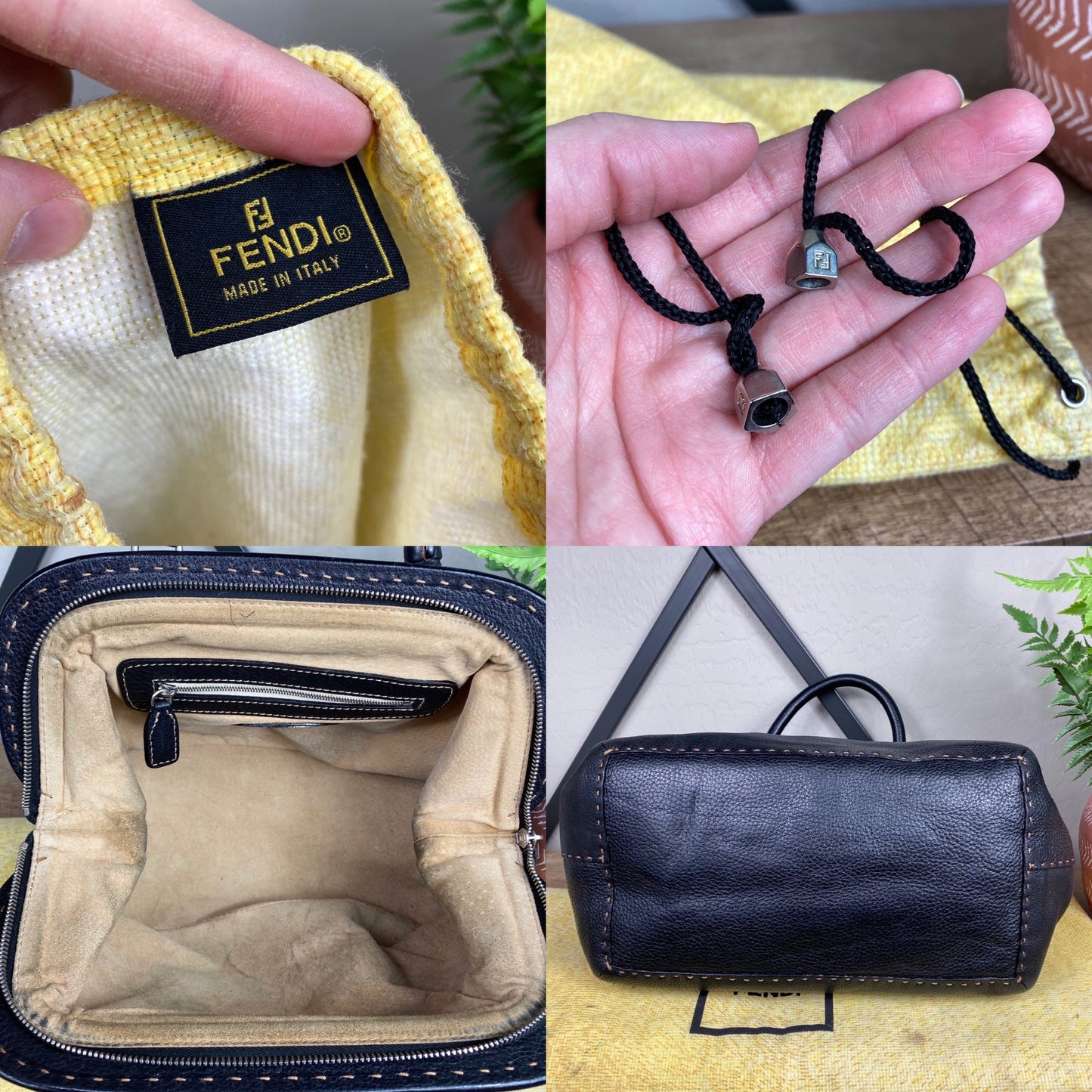 Fendi Selleria Leather Doctor Shoulder Bag Tote