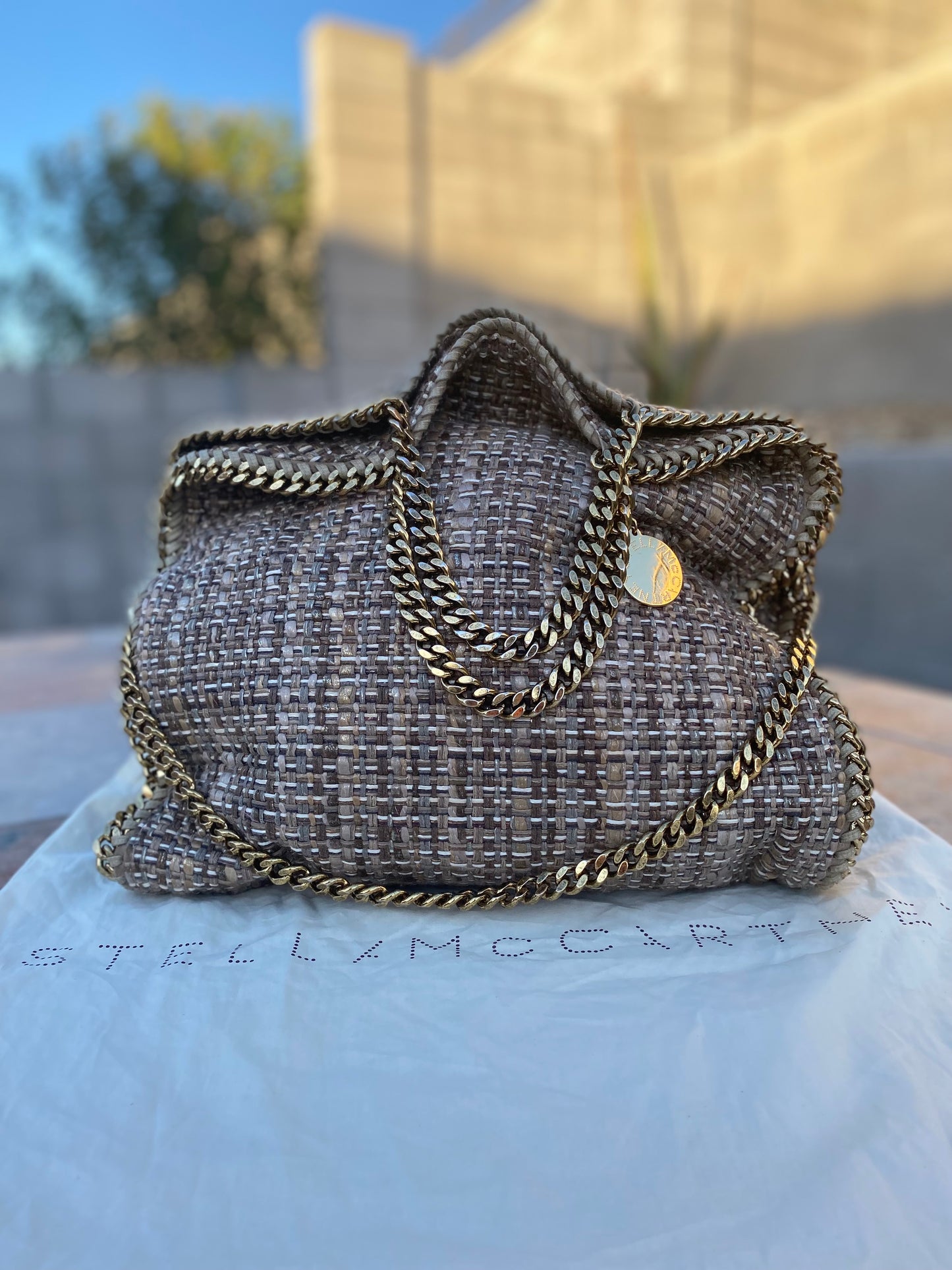 Stella McCartney Falabella Tweed Hobo Shoulder Bag
