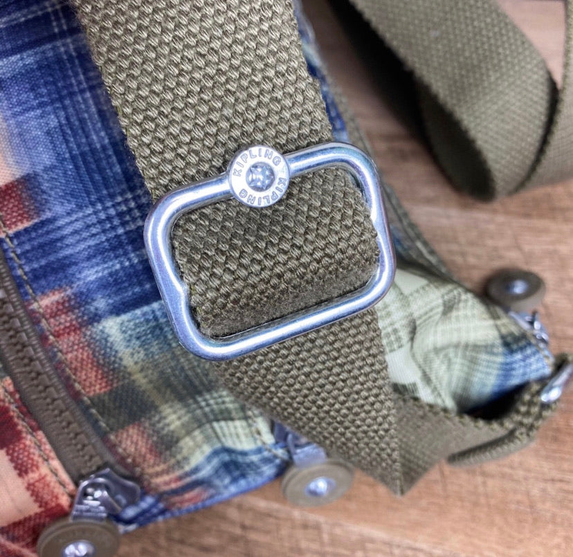 Kipling Alvar Plaid Crossbody Bag