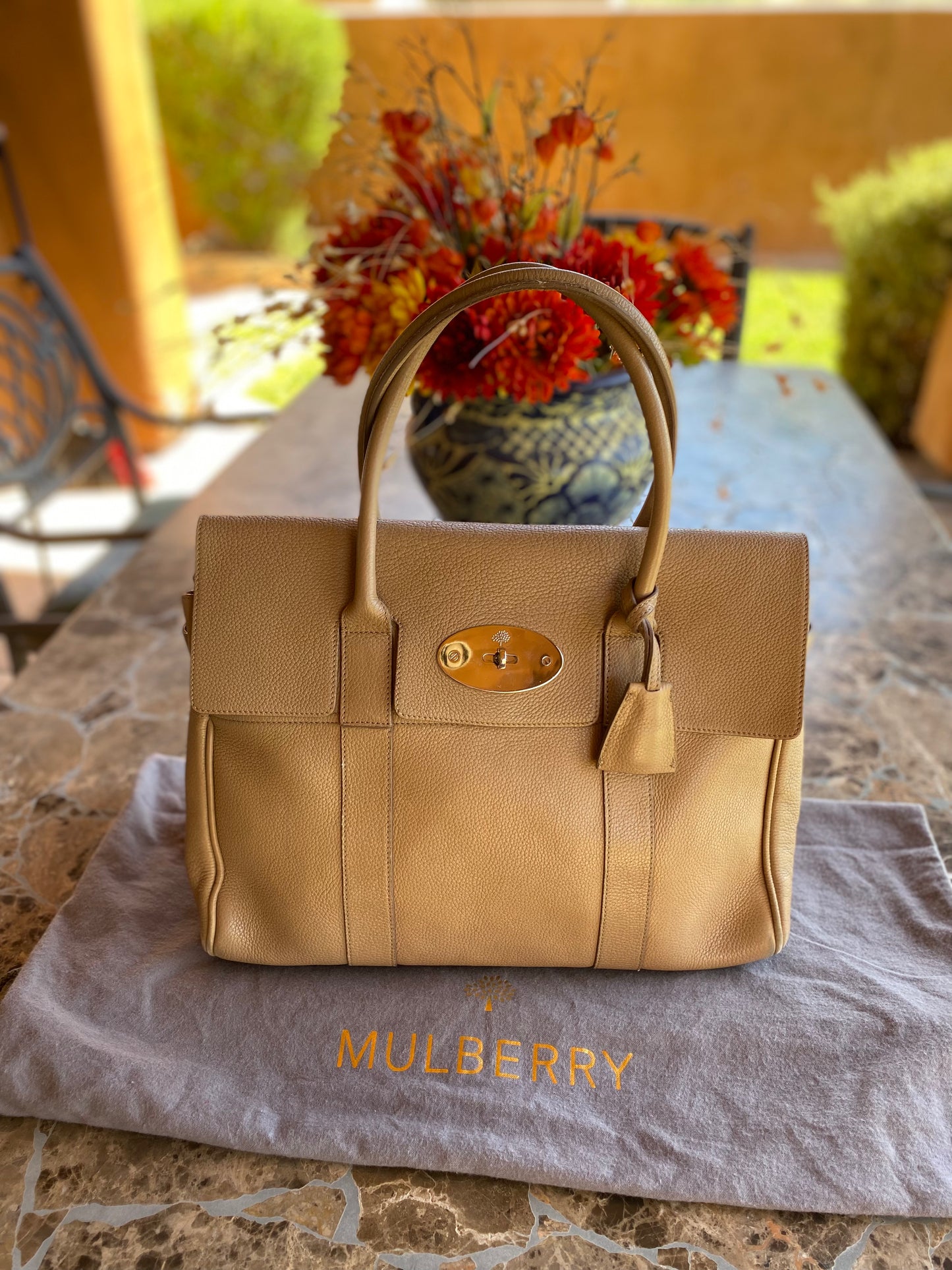 Mulberry Natural Grain Calfskin Leather Bayswater