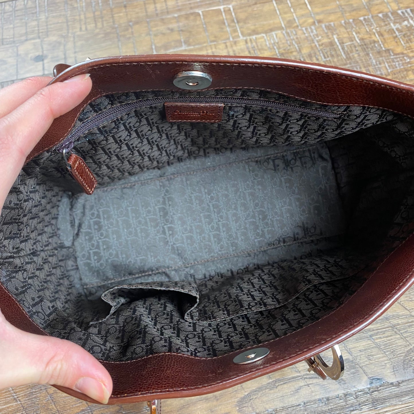 Christian Dior Romantic Flowers Leather Tote