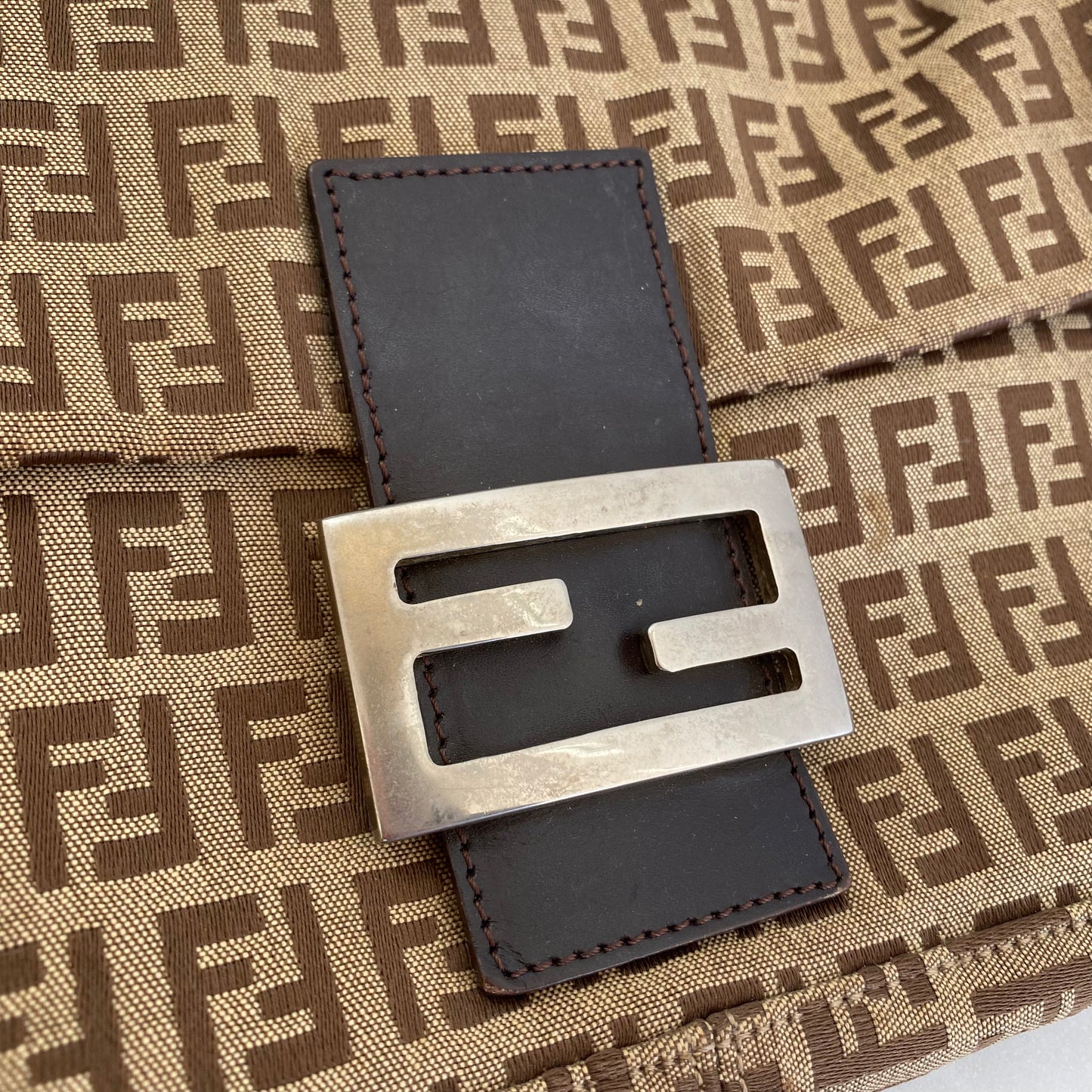 Fendi Vintage Zucchino Baguette Shoulder Bag