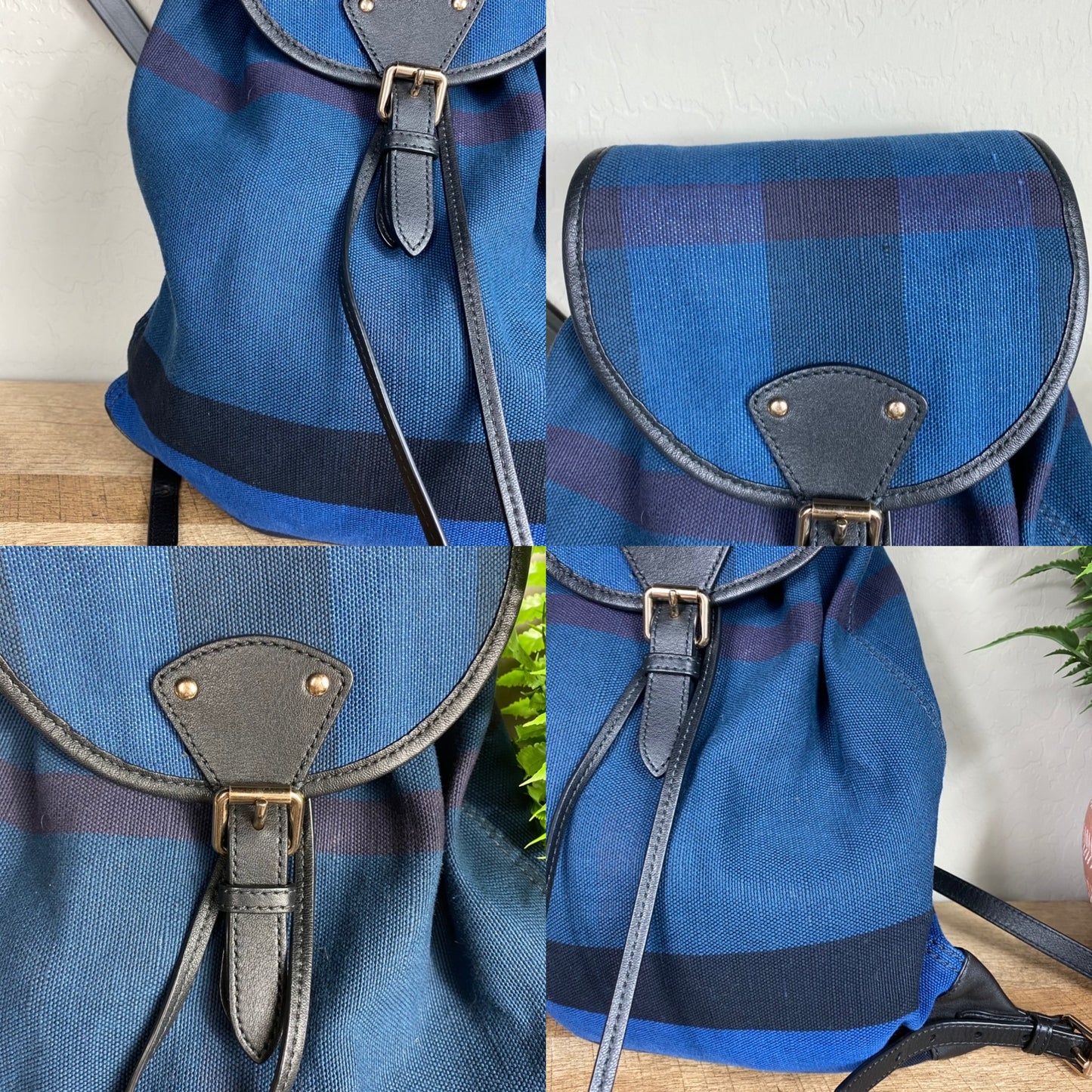 Burberry Medium Chiltern Canvas Check Backpack