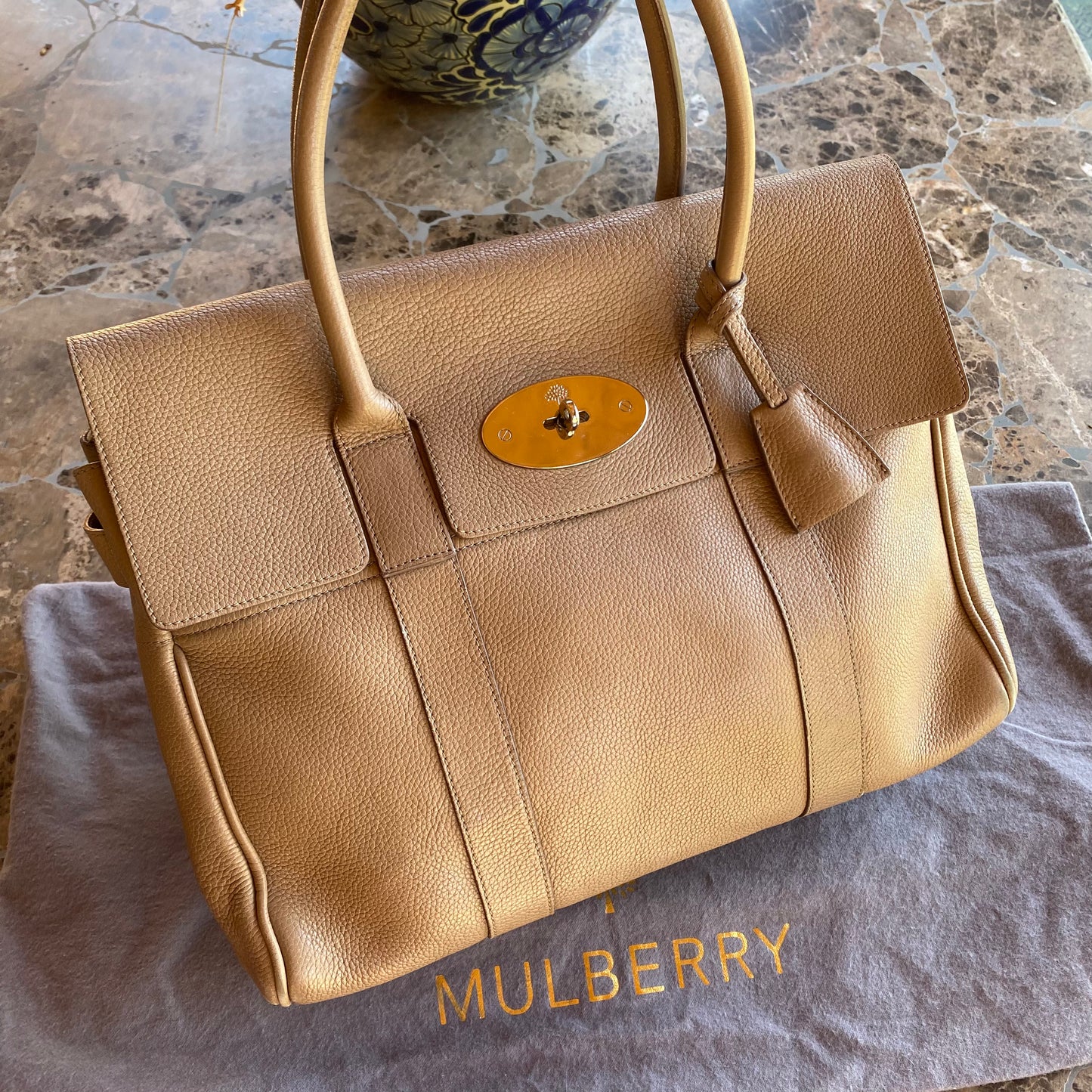 Mulberry Natural Grain Calfskin Leather Bayswater