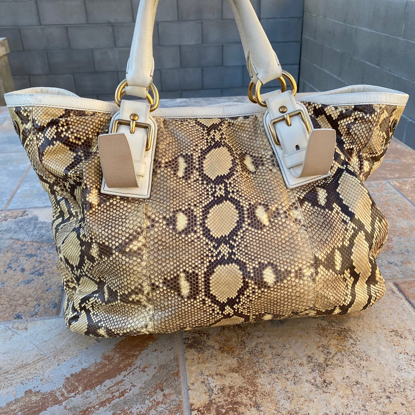 Prada Python Pitone Hobo Tote