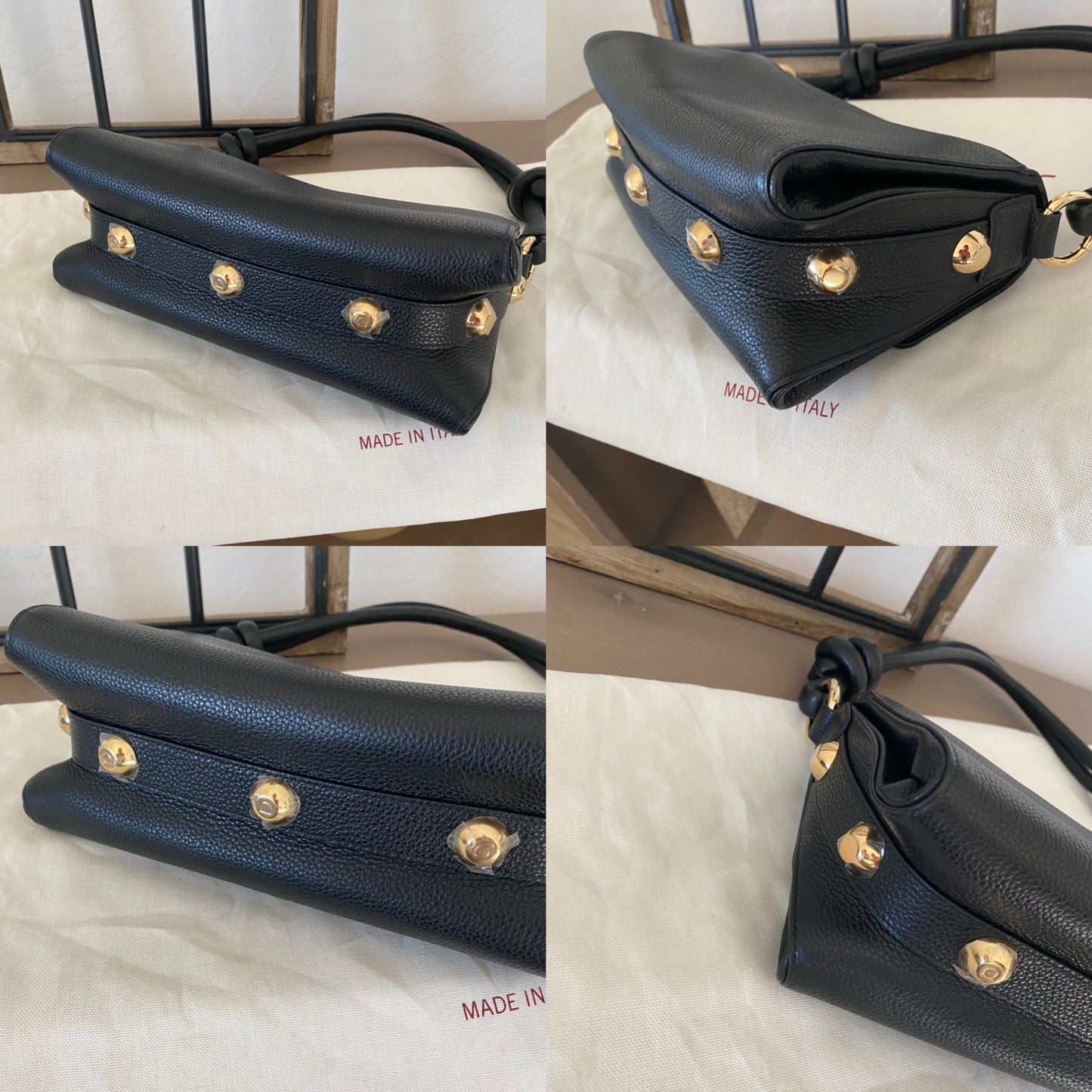 Salvatore Ferragamo Glam Gancio Leather Shoulder Bag