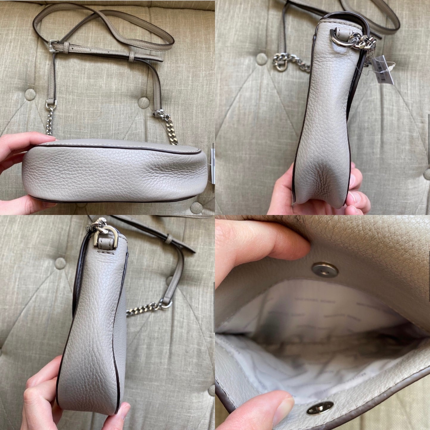 Michael Kors Half Dome Leather Crossbody Bag